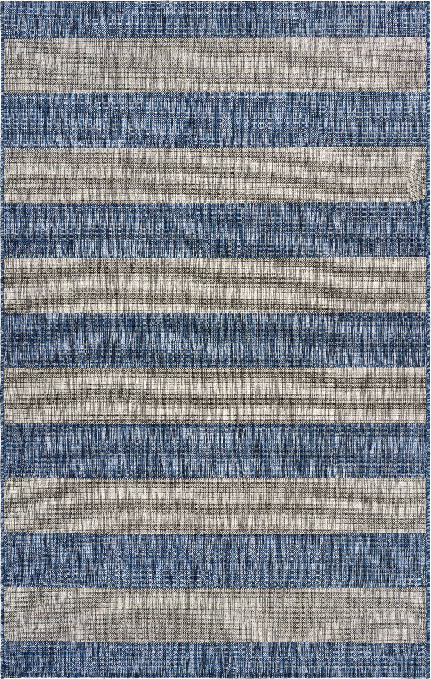 CATAL-81504 Nautical/Coastal Machine Made Navy/Gray Polypropylene Indoor/Outdoor Area Rugs - LR Home