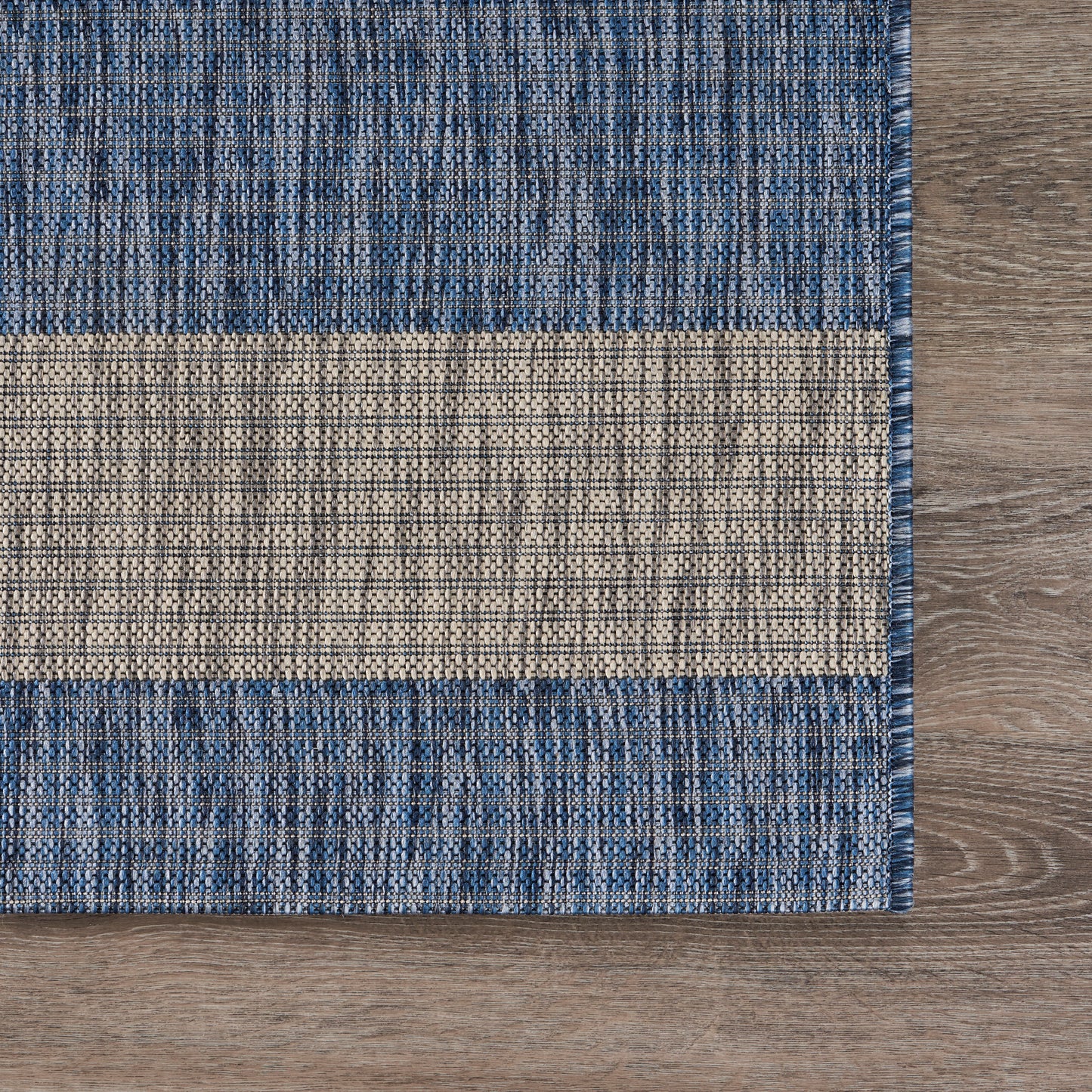 CATAL-81504 Nautical/Coastal Machine Made Navy/Gray Polypropylene Indoor/Outdoor Area Rugs - LR Home