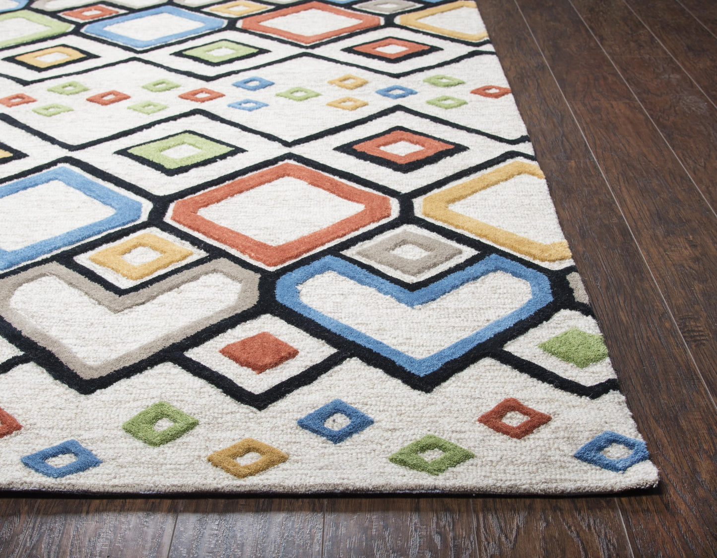 Caterine CE797A Ivory/Multi Hand-Tufted Rug - Rizzy