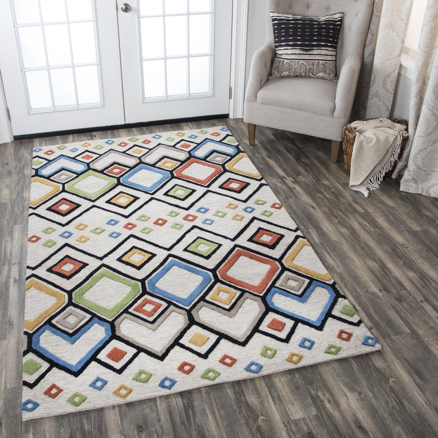 Caterine CE797A Ivory/Multi Hand-Tufted Rug - Rizzy