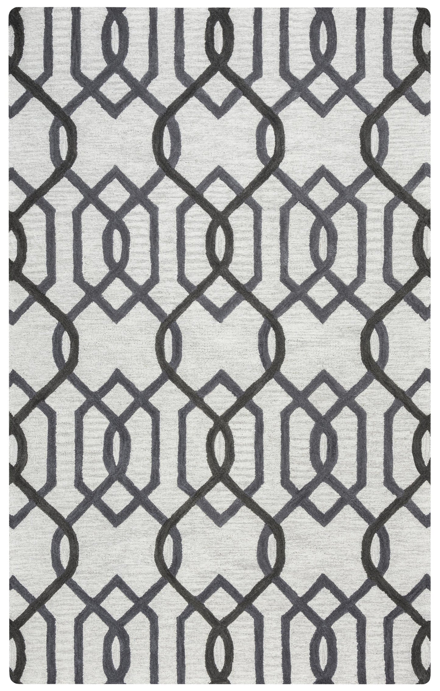 Caterine CE9526 Gray/Ivory Hand-Tufted Rug - Rizzy