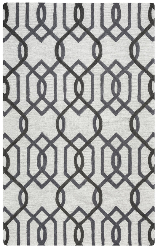 Caterine CE9526 Gray/Ivory Hand-Tufted Rug - Rizzy