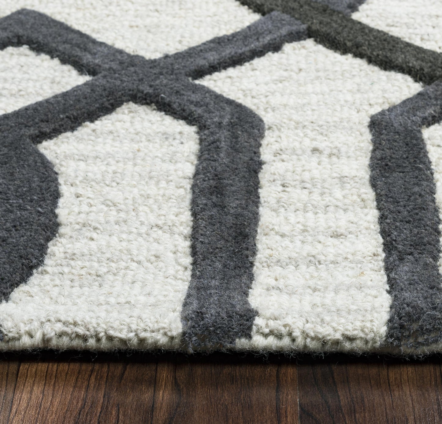 Caterine CE9526 Gray/Ivory Hand-Tufted Rug - Rizzy