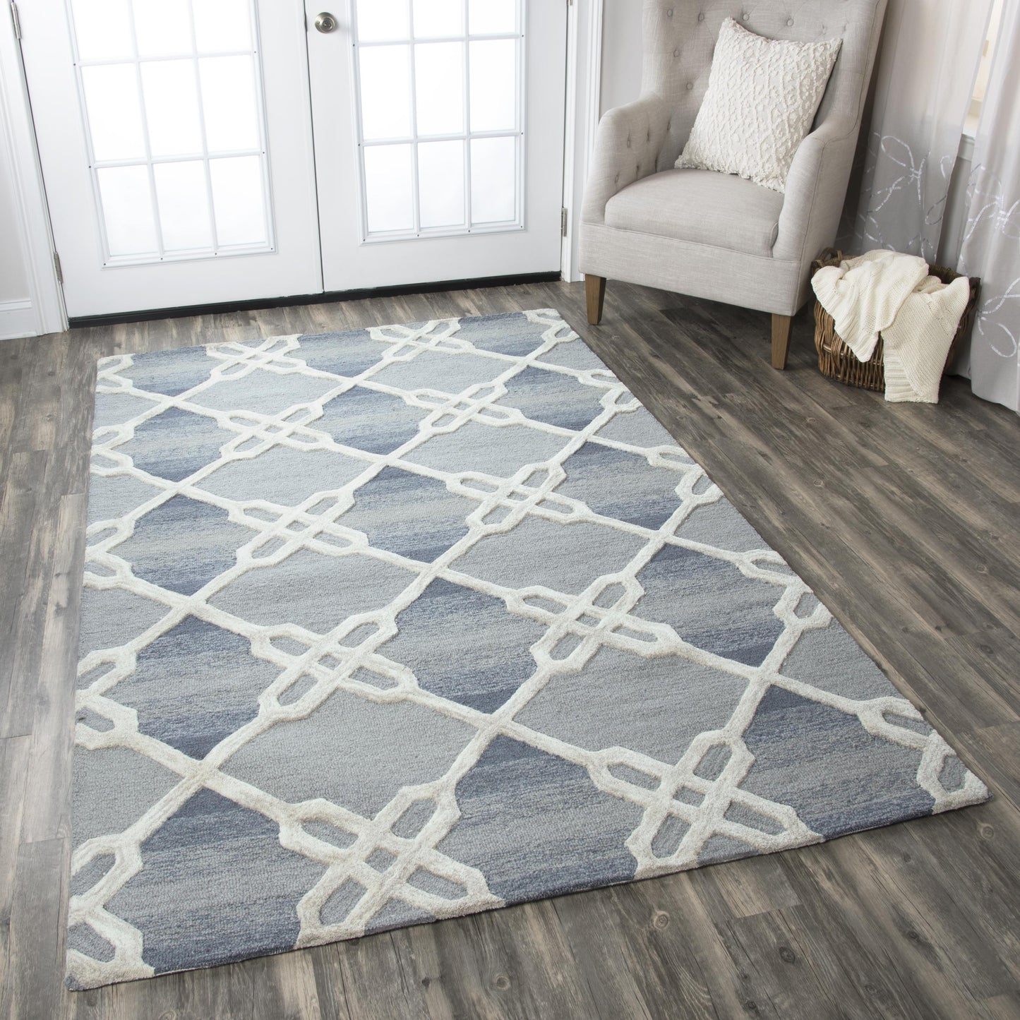 Caterine CE9605 Gray Hand-Tufted Rug - Rizzy
