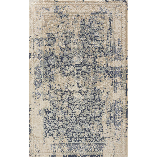 CHESH-82121 Classic/Traditional Machine Made Blue Luxelon Blend Indoor Area Rugs - LR Home