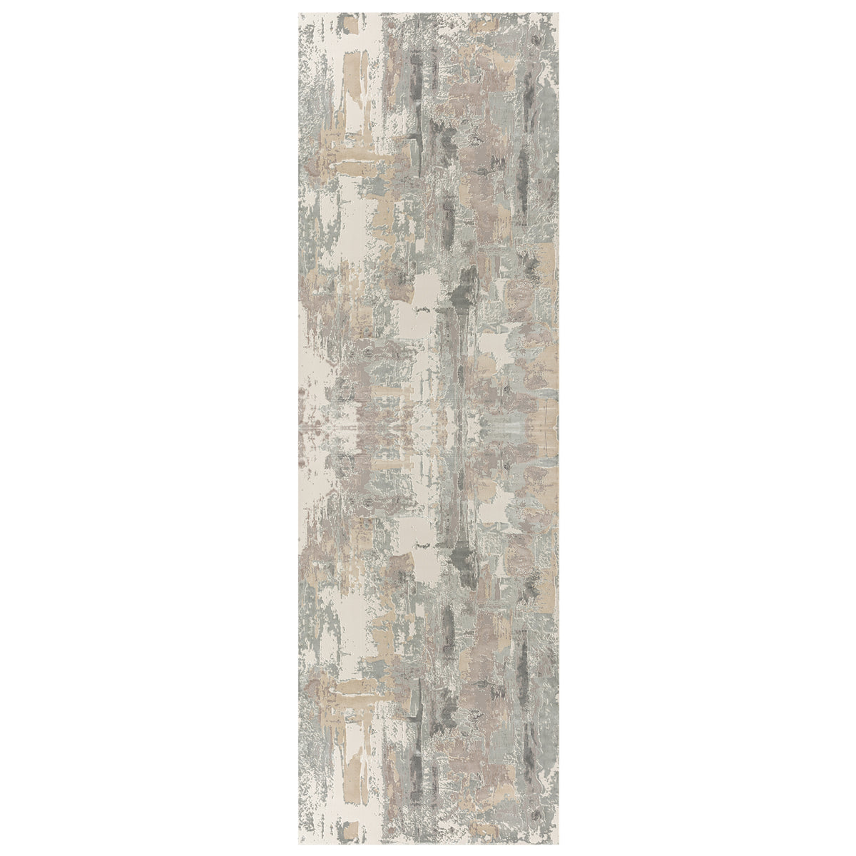 Cheshire Beige Abstract Modern/Contemporary Luxelon Blend Area Rug - Silo view