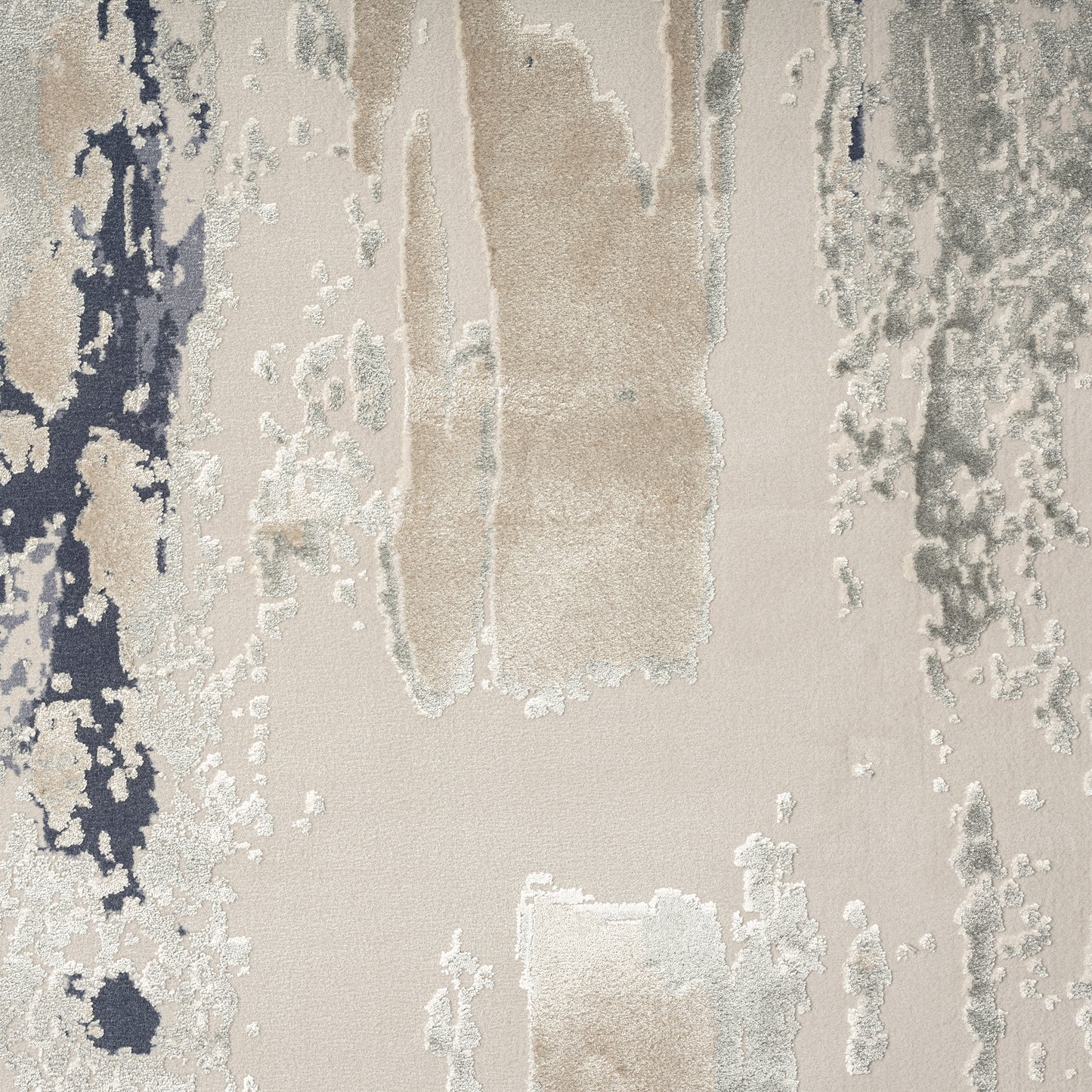 Cheshire-82128 Contemporary Power-Loomed Blue Cotton Indoor Area Rug - LR Home