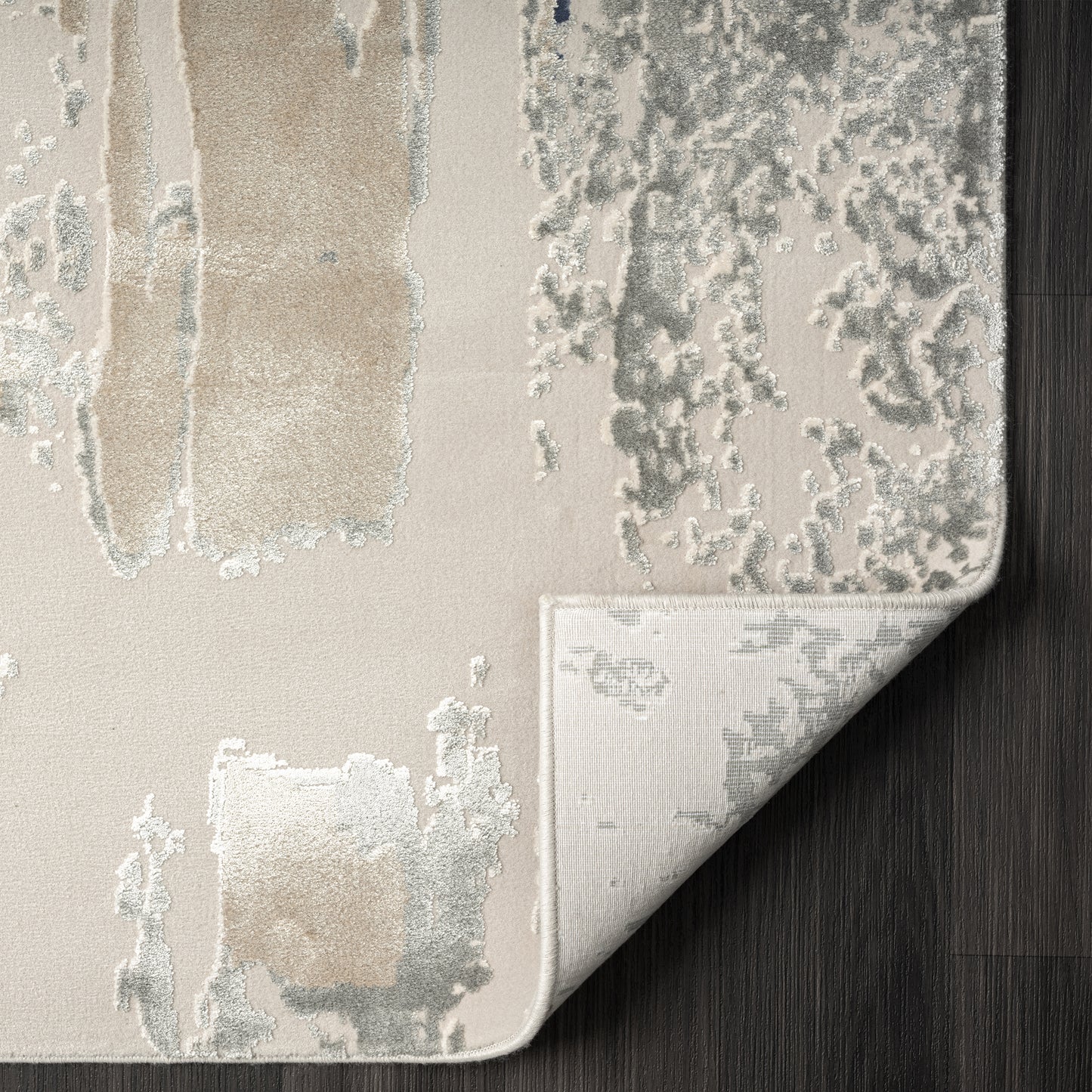 CHESH-82127 Modern/Contemporary Machine Made Blue Luxelon Blend Indoor Area Rugs - LR Home