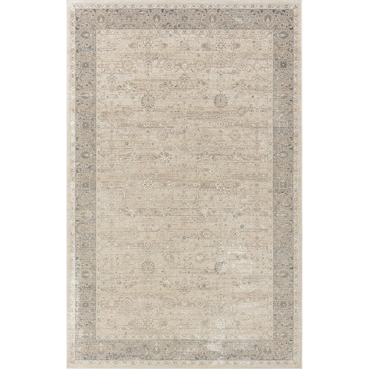 Cheshire-82129 Traditional Power-Loomed Beige Cotton Indoor Area Rug - LR Home