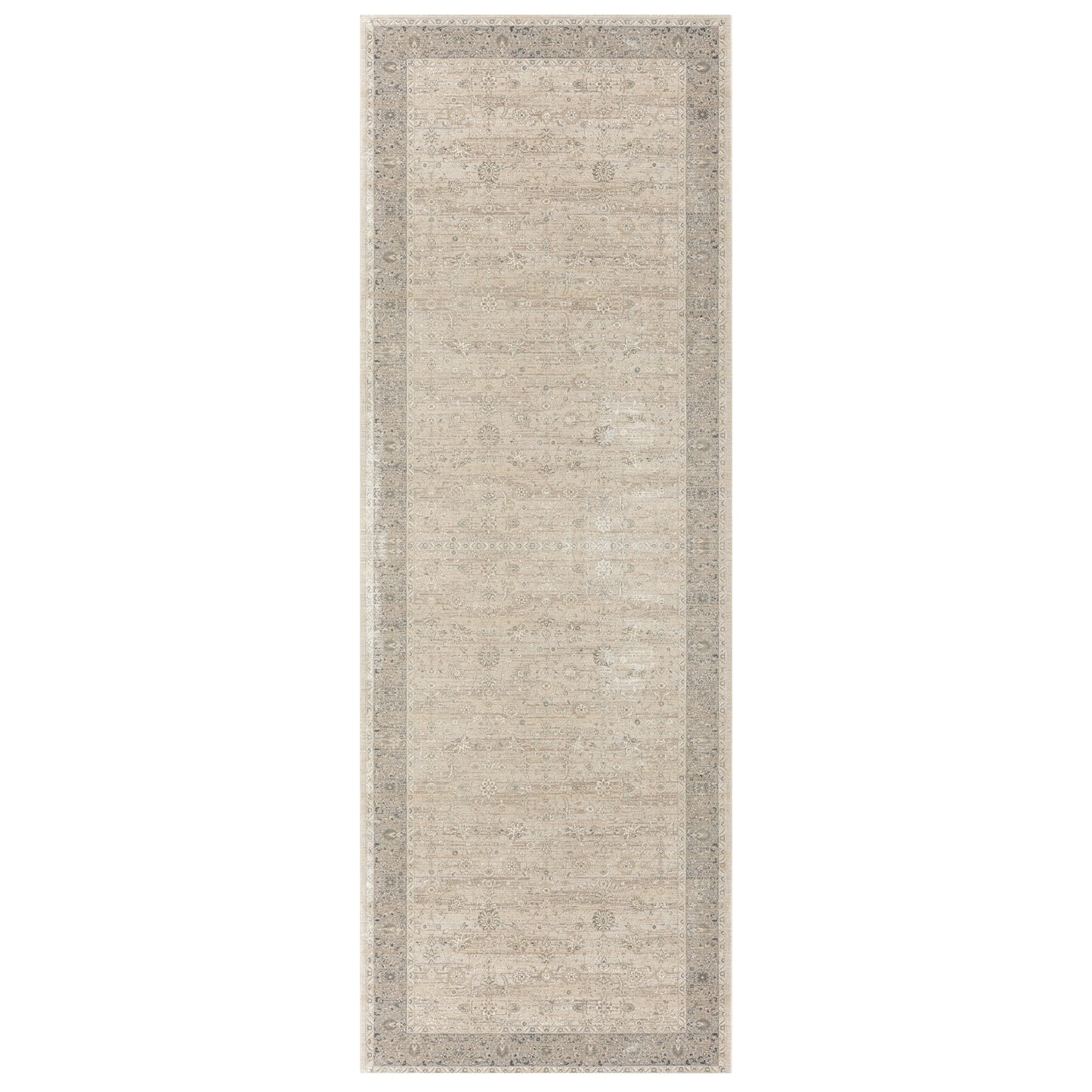 Cheshire-82129 Traditional Power-Loomed Beige Cotton Indoor Area Rug - LR Home