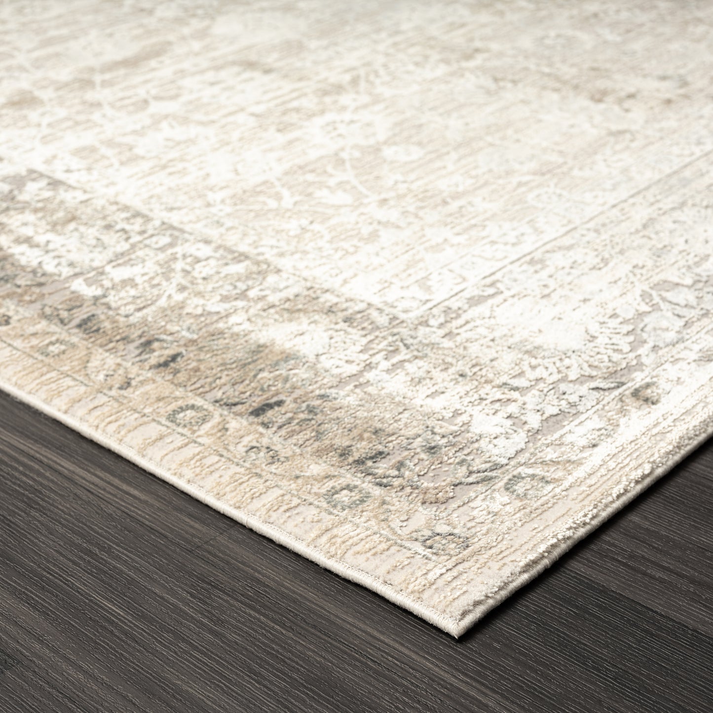 Cheshire-82129 Traditional Power-Loomed Beige Cotton Indoor Area Rug - LR Home