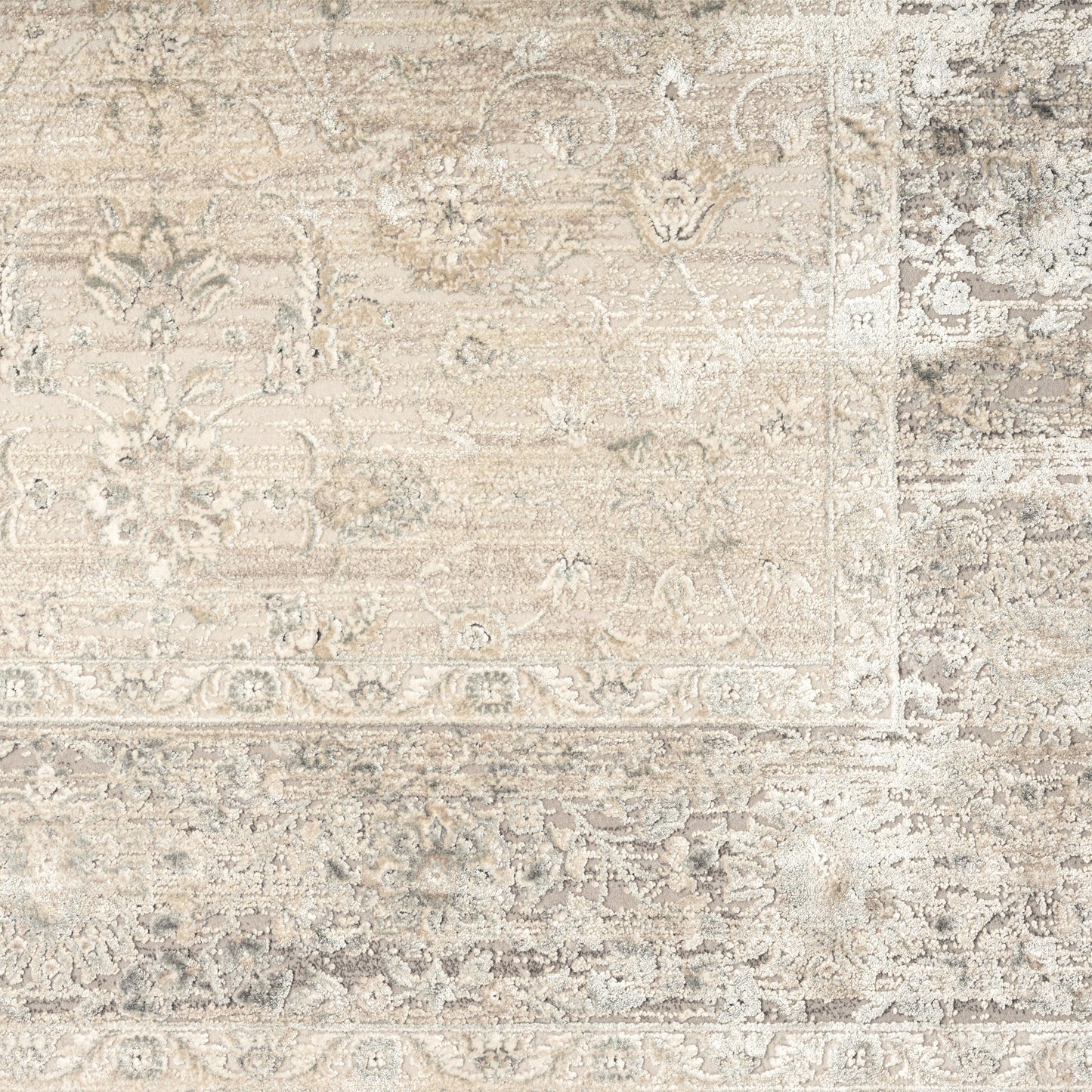 Cheshire-82129 Traditional Power-Loomed Beige Cotton Indoor Area Rug - LR Home