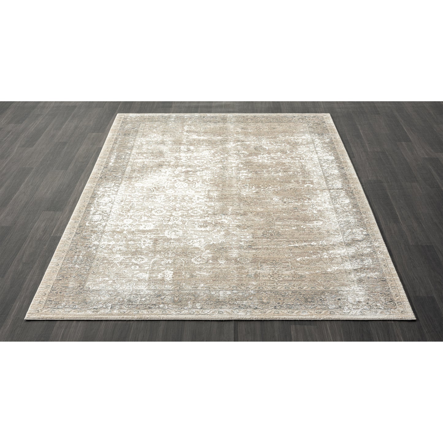 Cheshire-82129 Traditional Power-Loomed Beige Cotton Indoor Area Rug - LR Home