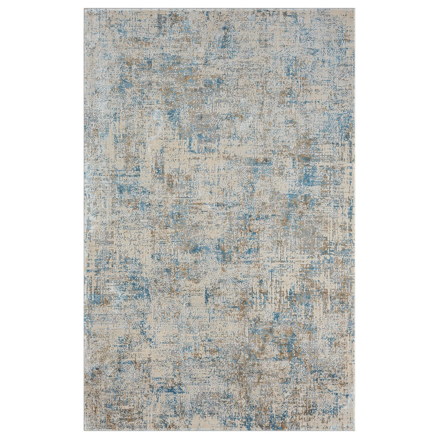 Cheshire-82317 Contemporary Power-Loomed Blue/Gray Cotton Indoor Area Rug - LR Home