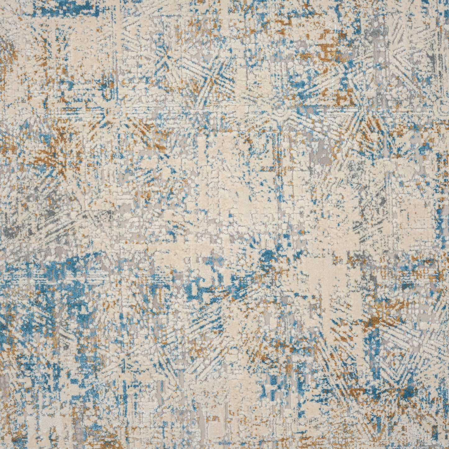 Cheshire-82317 Contemporary Power-Loomed Blue/Gray Cotton Indoor Area Rug - LR Home