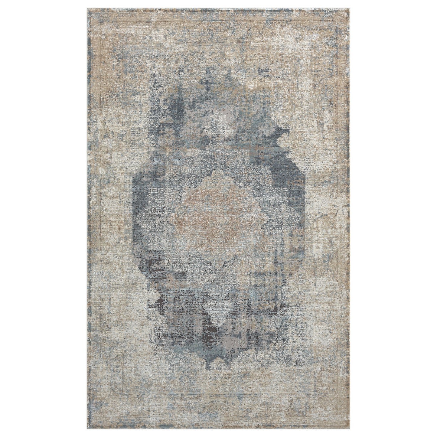 Cheshire-82318 Traditional Power-Loomed Beige Cotton Indoor Area Rug - LR Home