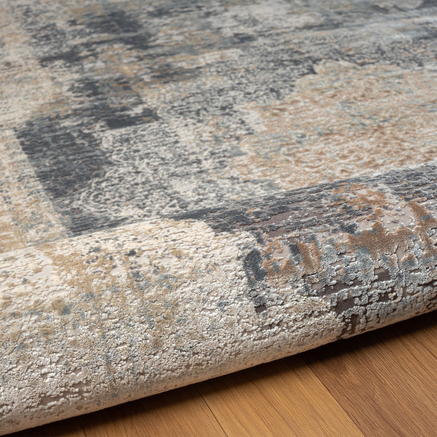 Cheshire-82318 Traditional Power-Loomed Beige Cotton Indoor Area Rug - LR Home