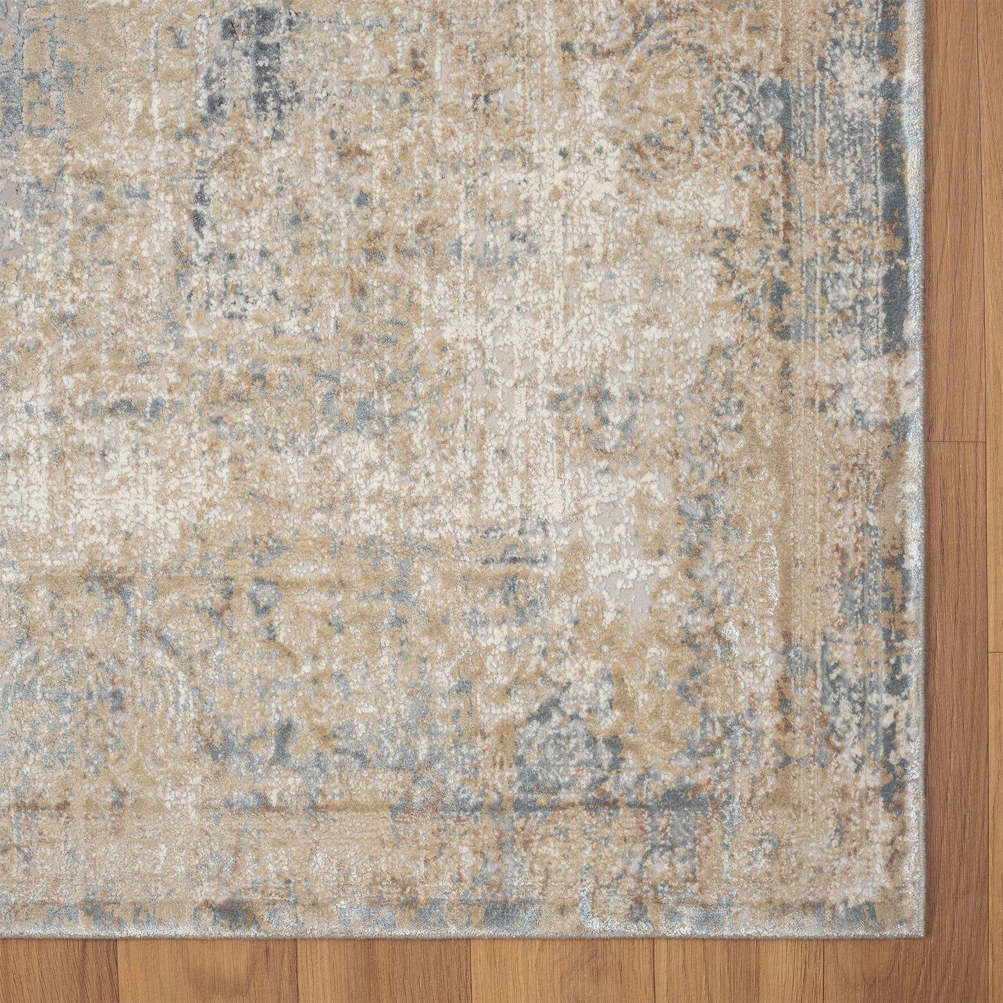 Cheshire-82318 Traditional Power-Loomed Beige Cotton Indoor Area Rug - LR Home