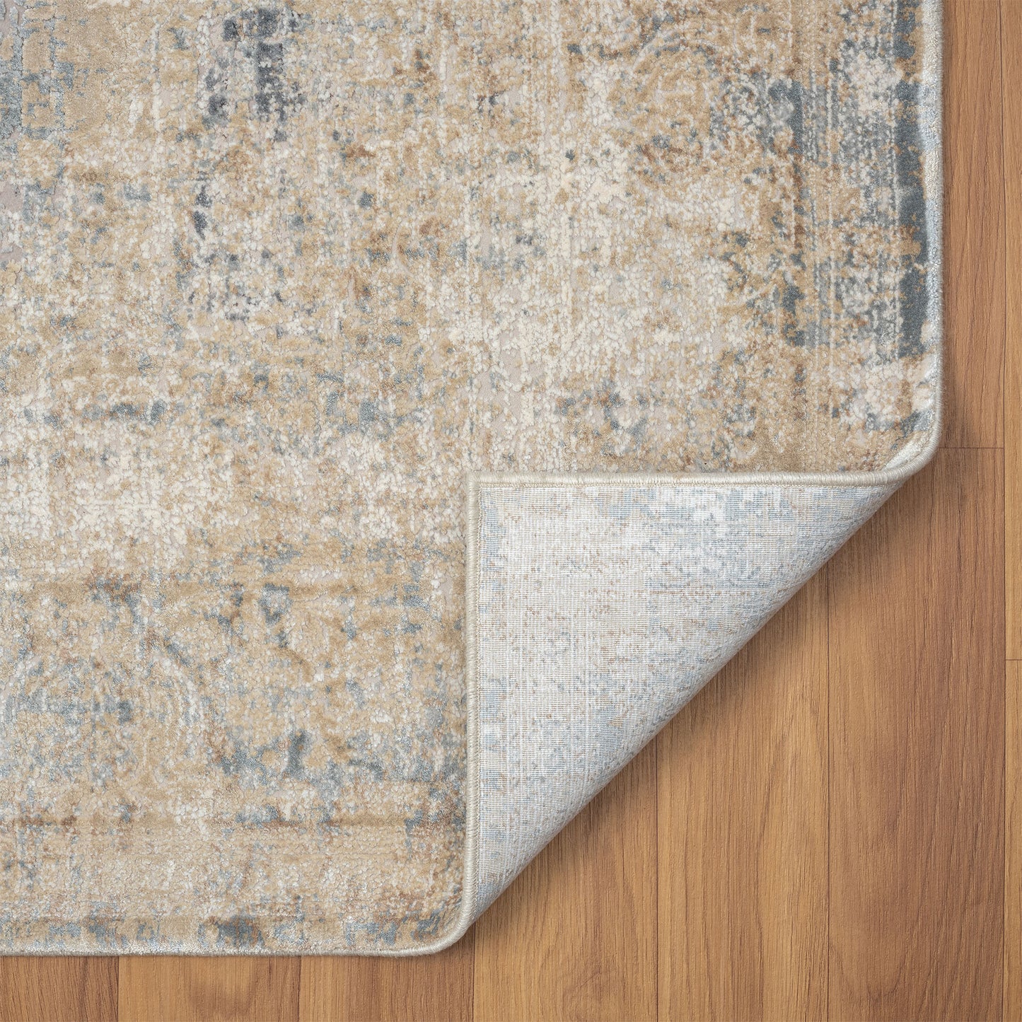 Cheshire-82318 Traditional Power-Loomed Beige Cotton Indoor Area Rug - LR Home