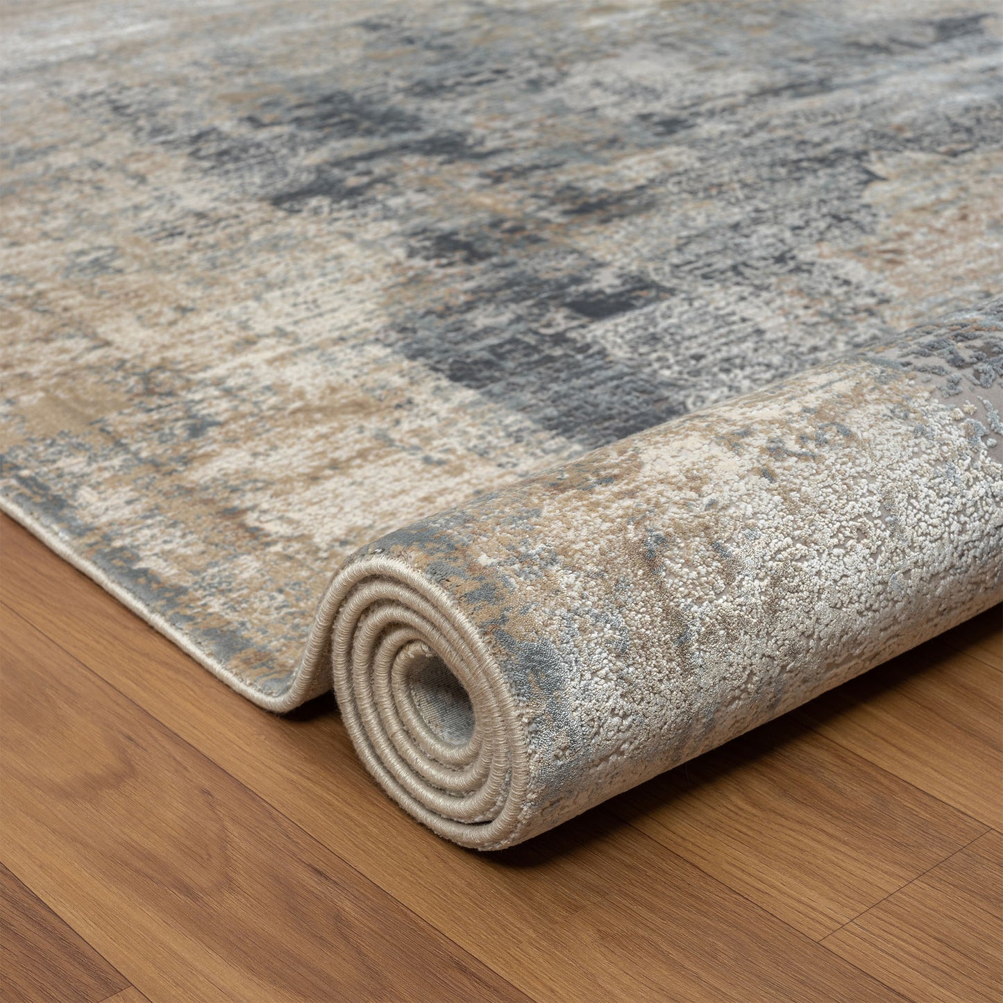 Cheshire-82318 Traditional Power-Loomed Beige Cotton Indoor Area Rug - LR Home