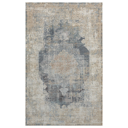 CHESH-82318 Classic/Traditional Machine Made Beige Luxelon Blend Indoor Area Rugs - LR Home