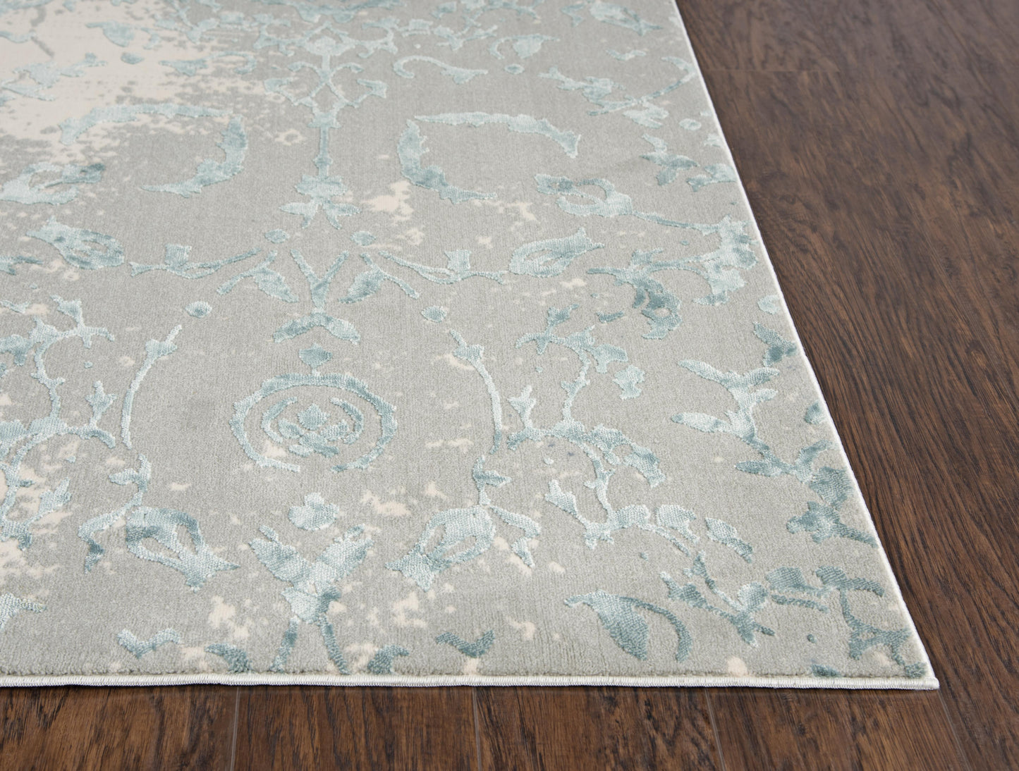 Chelsea CHS103 Gray/Blue Machine-Made Rug - Rizzy