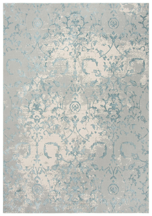 Chelsea CHS103 Gray/Blue Machine-Made Rug - Rizzy