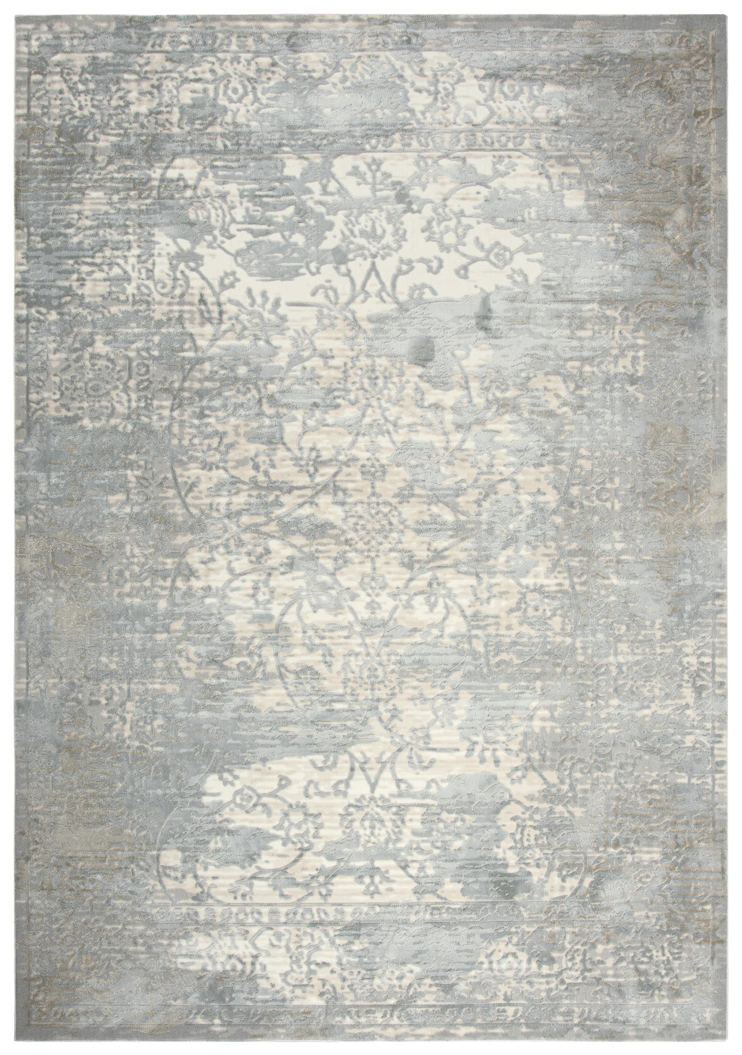 Chelsea CHS104 Gray/Cream Machine-Made Rug - Rizzy