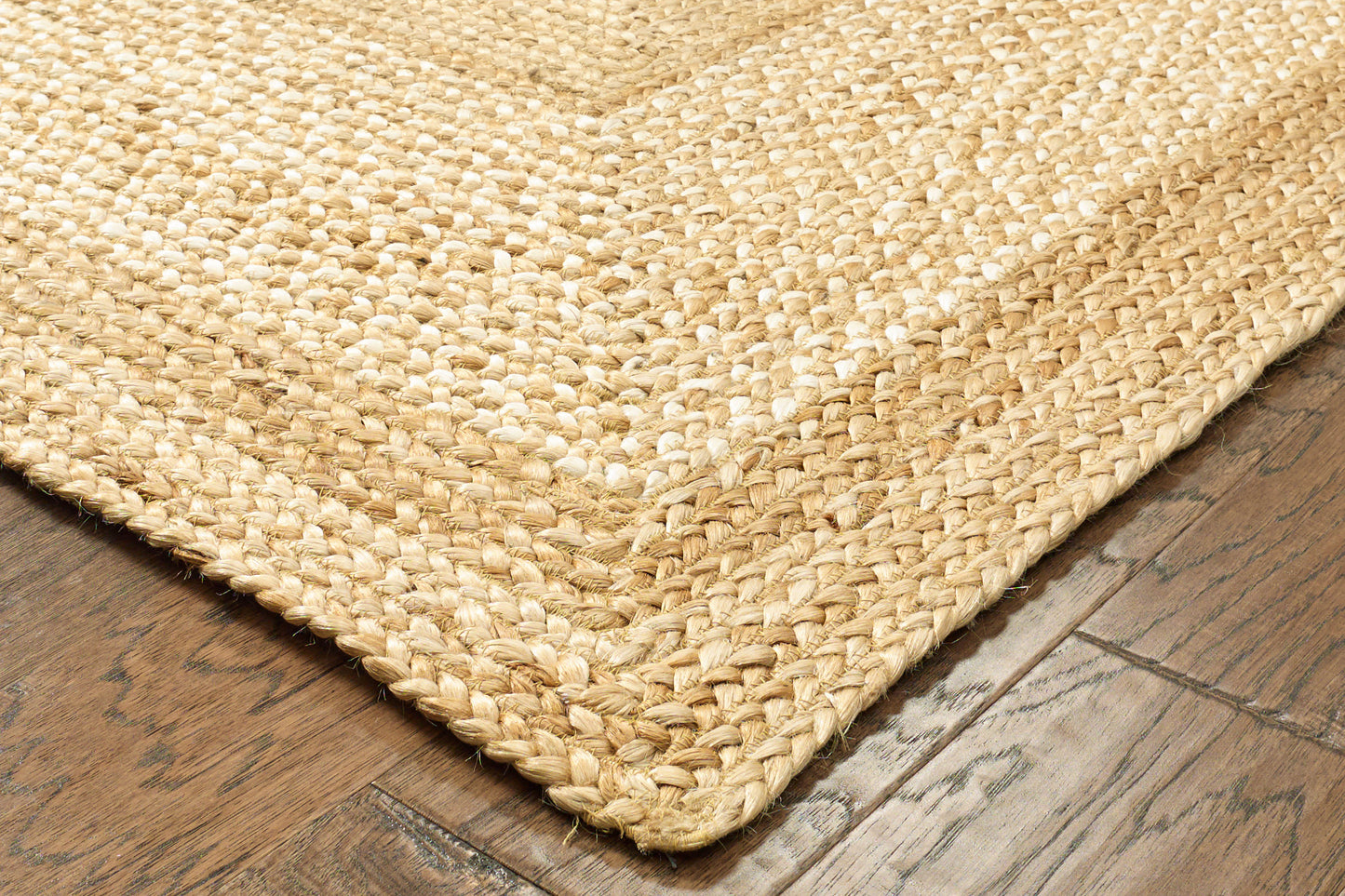 Classic Jute-81209 Farmhouse Hand-Braided Natural Cotton Indoor Area Rug - LR Home