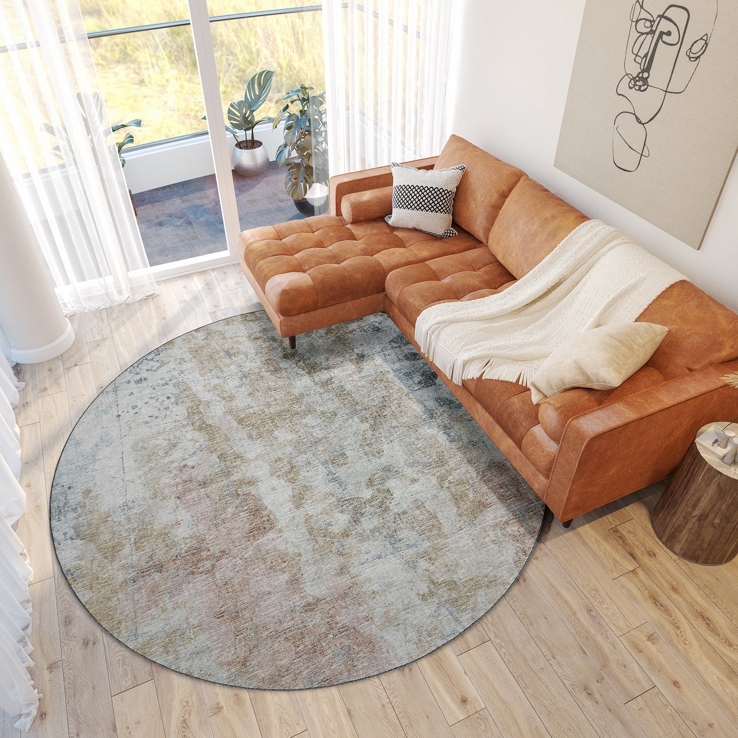 Machine Made Camberly CM3 Mineral Blue - Dalyn Rugs