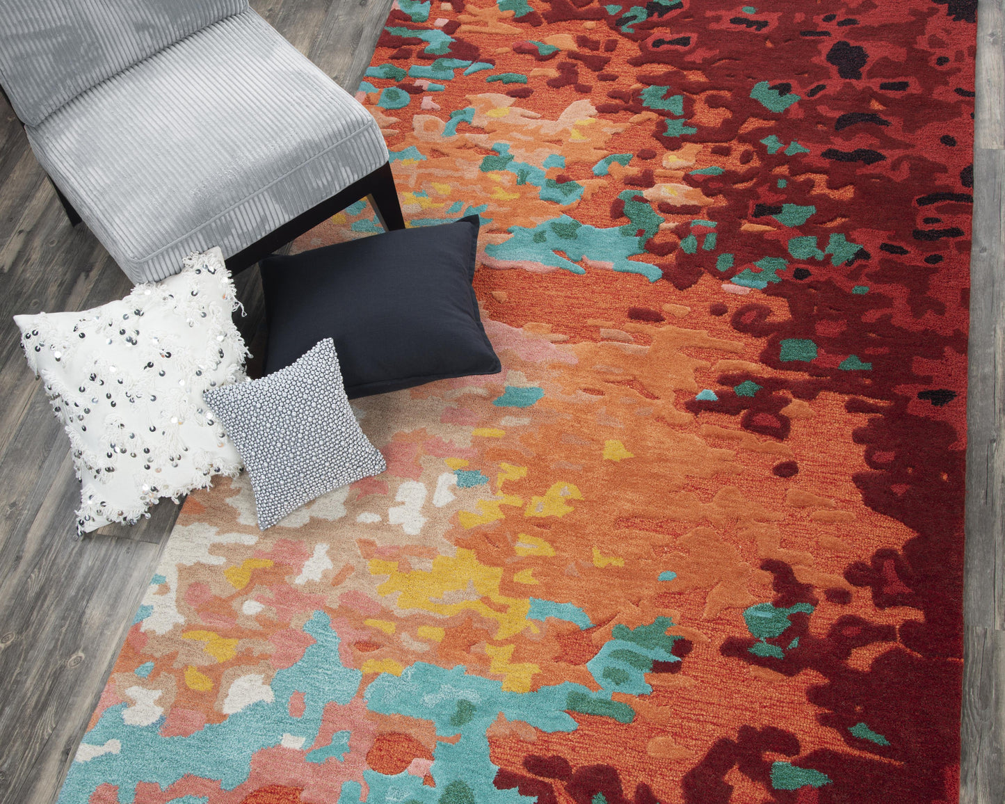 Connie Post  CNP101 Orange Hand-Tufted Rug - Rizzy