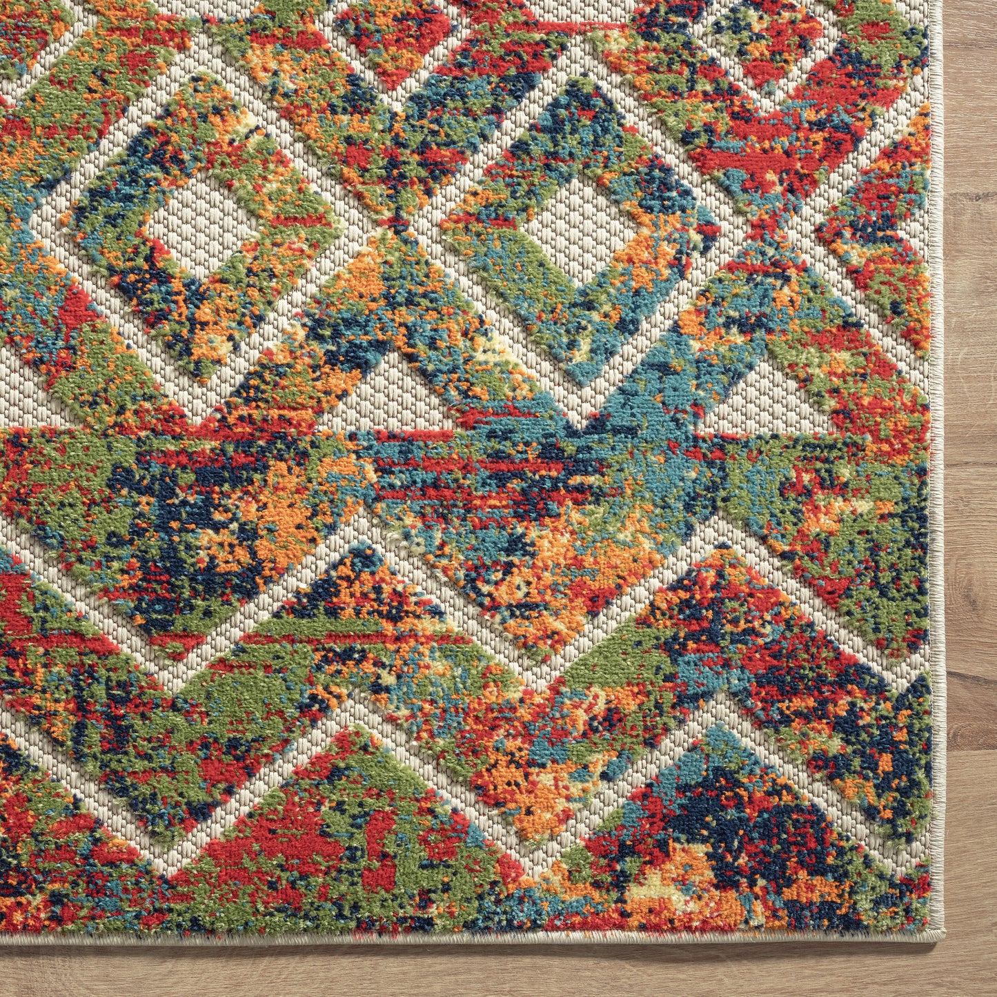 COPAC-81815 Bohemian/Eclectic Machine Made Multi Polypropylene Indoor/Outdoor Area Rugs - LR Home