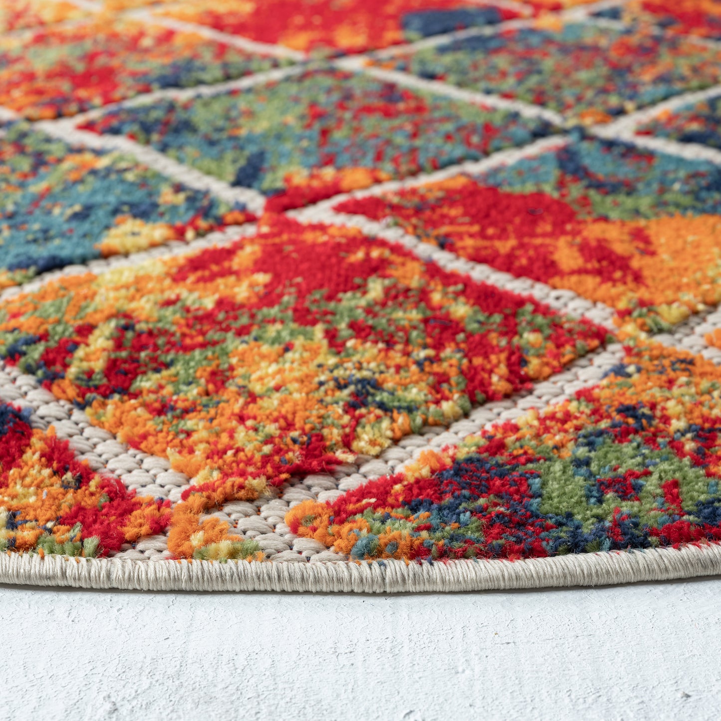 COPAC-81815 Bohemian/Eclectic Machine Made Multi Polypropylene Indoor/Outdoor Area Rugs - LR Home