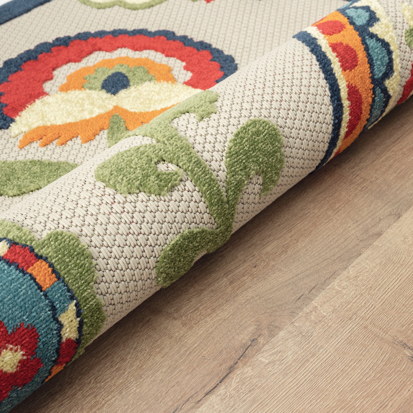 Copa Cabana-81817 Contemporary Power-Loomed Beige/Mutli Polypropylene Indoor/Outdoor Area Rug - LR Home