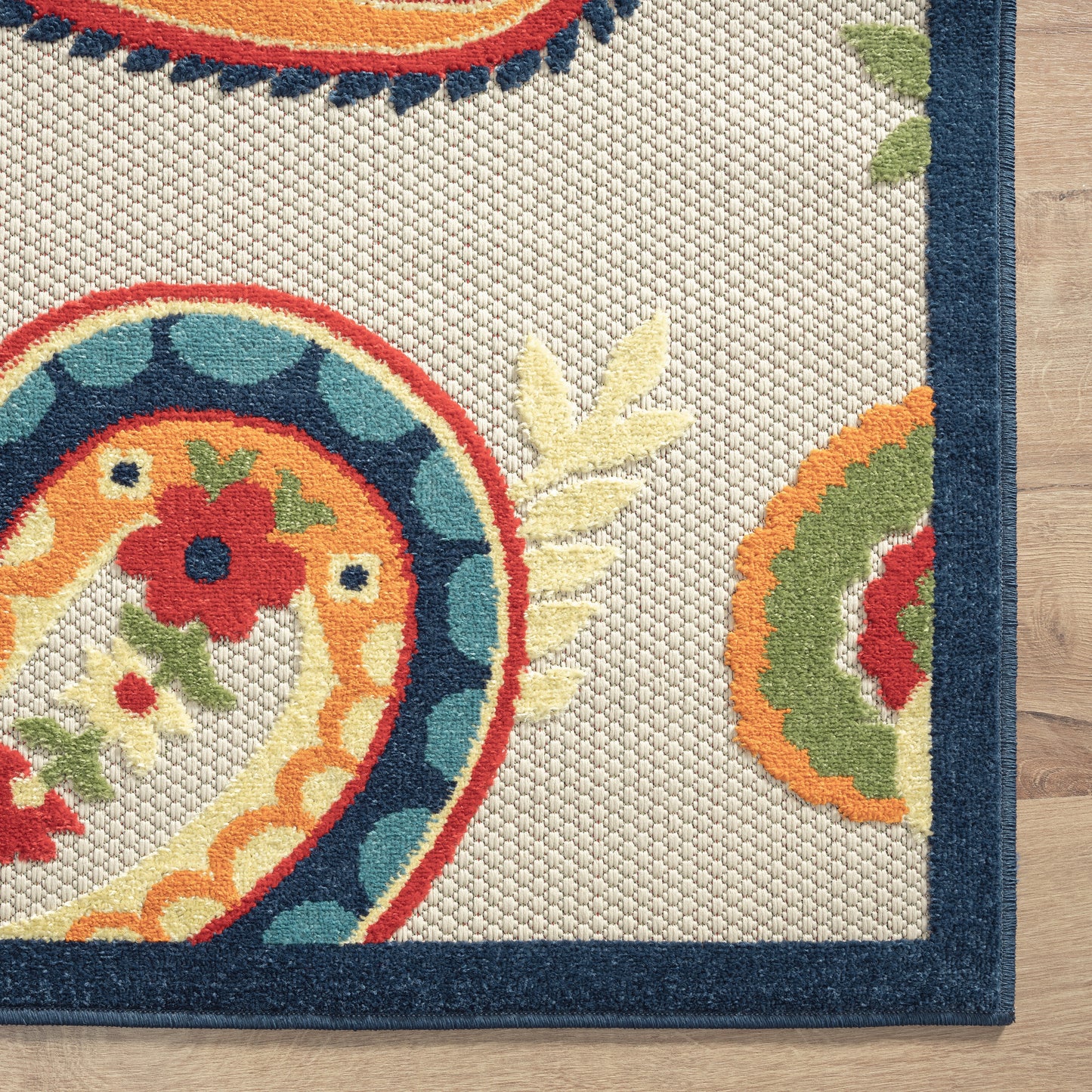 Copa Cabana-81817 Contemporary Power-Loomed Beige/Mutli Polypropylene Indoor/Outdoor Area Rug - LR Home