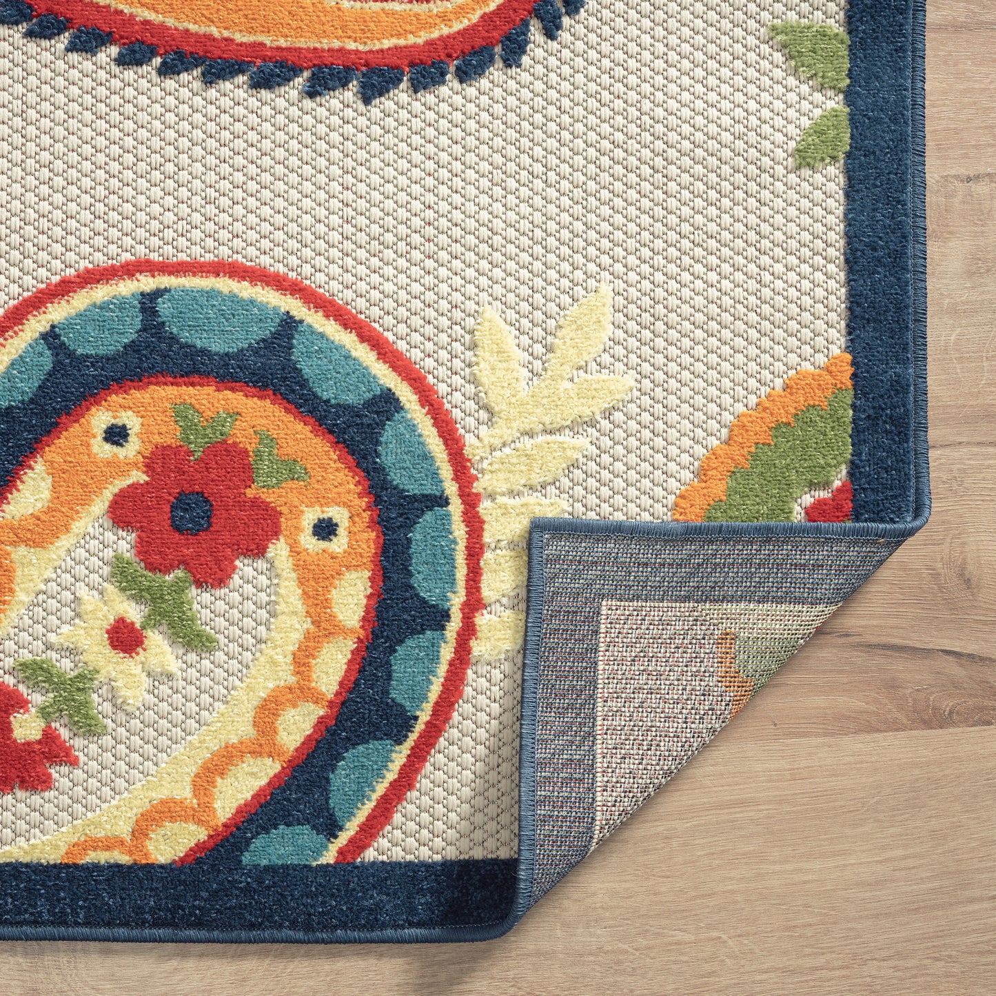 Copa Cabana-81817 Contemporary Power-Loomed Beige/Mutli Polypropylene Indoor/Outdoor Area Rug - LR Home