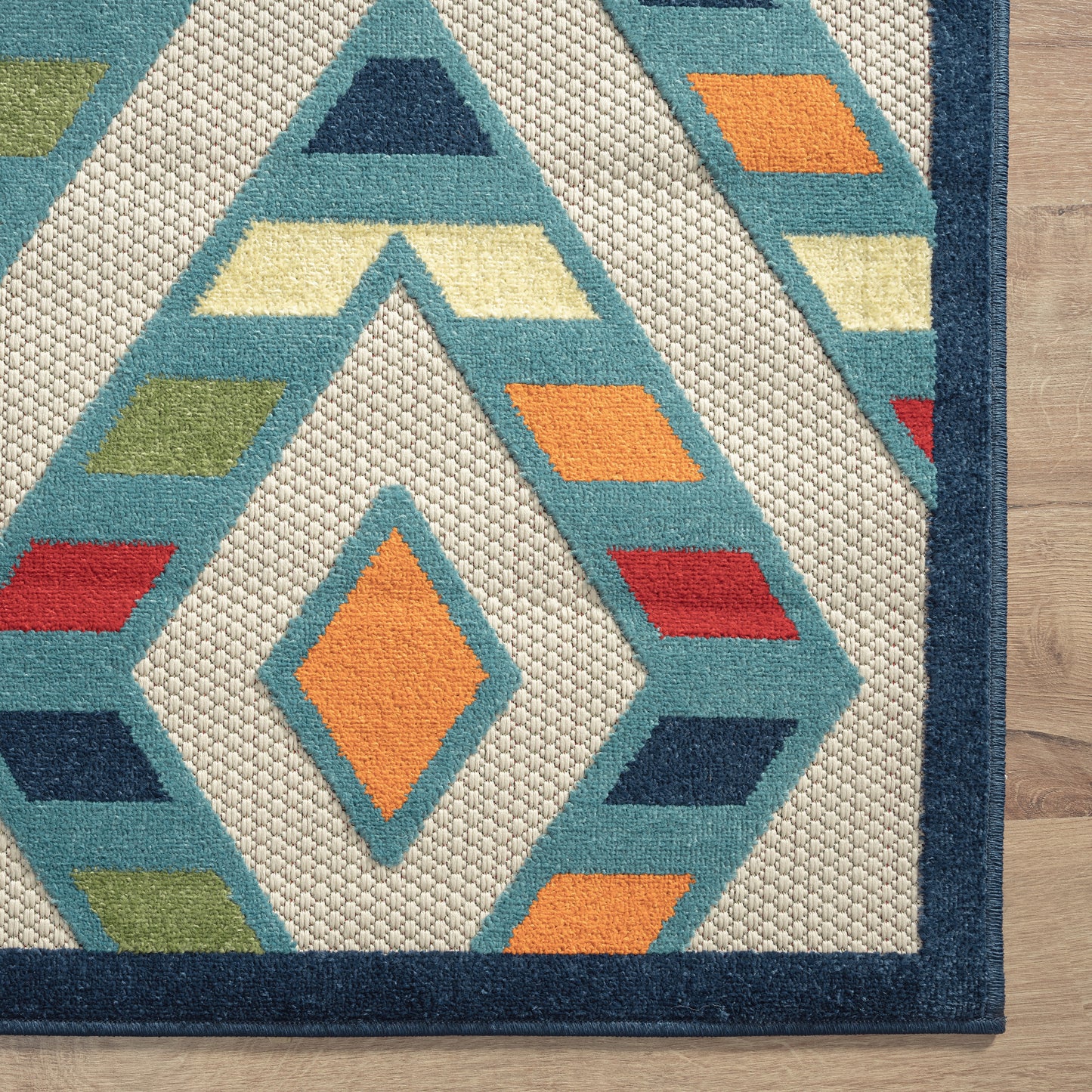 Copa Cabana-81818 Transitional Power-Loomed Multicolor Polypropylene Indoor/Outdoor Area Rug - LR Home