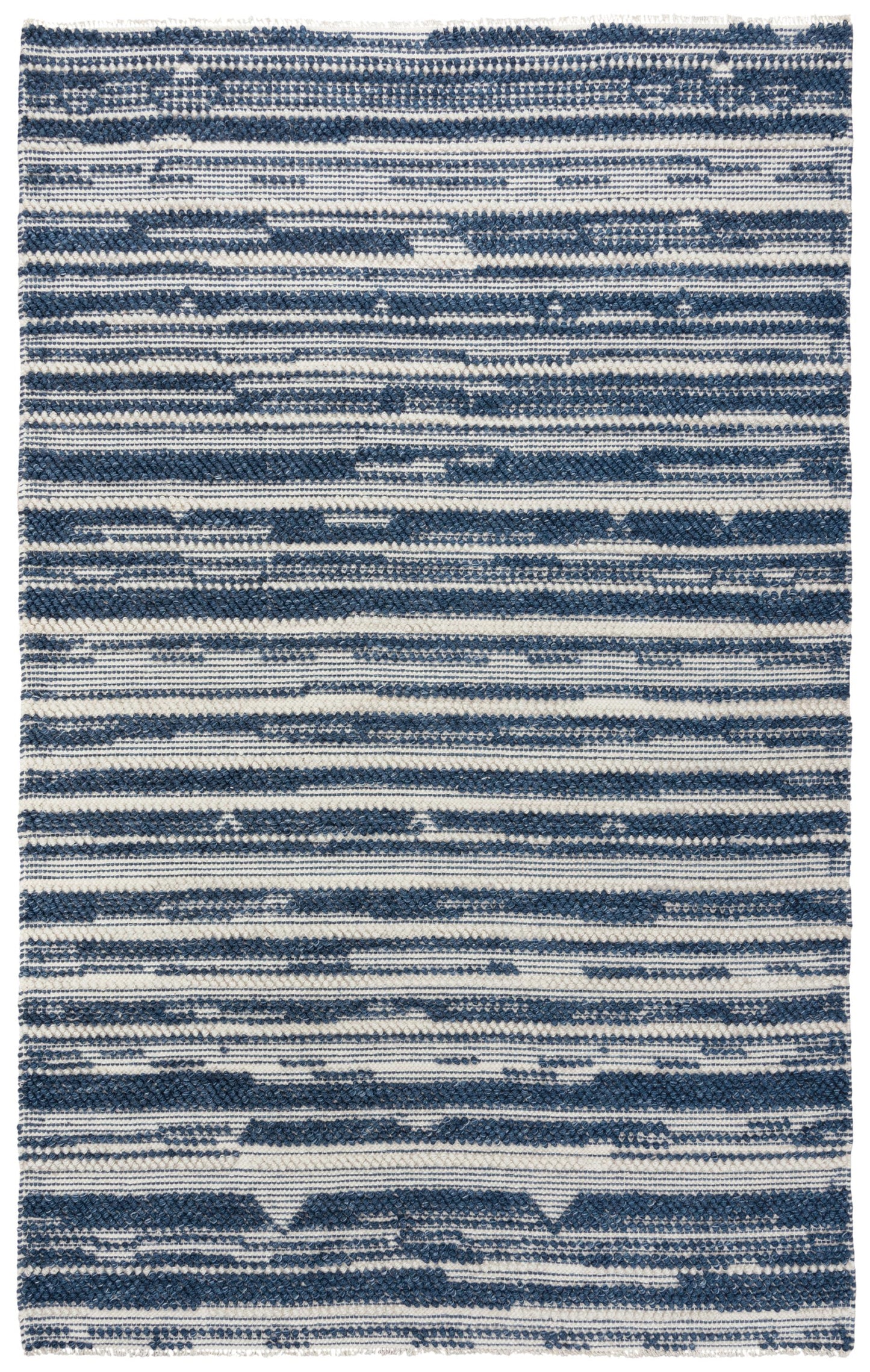 Capri CPI105 Ivory/Blue Hand-Woven Rug - Rizzy