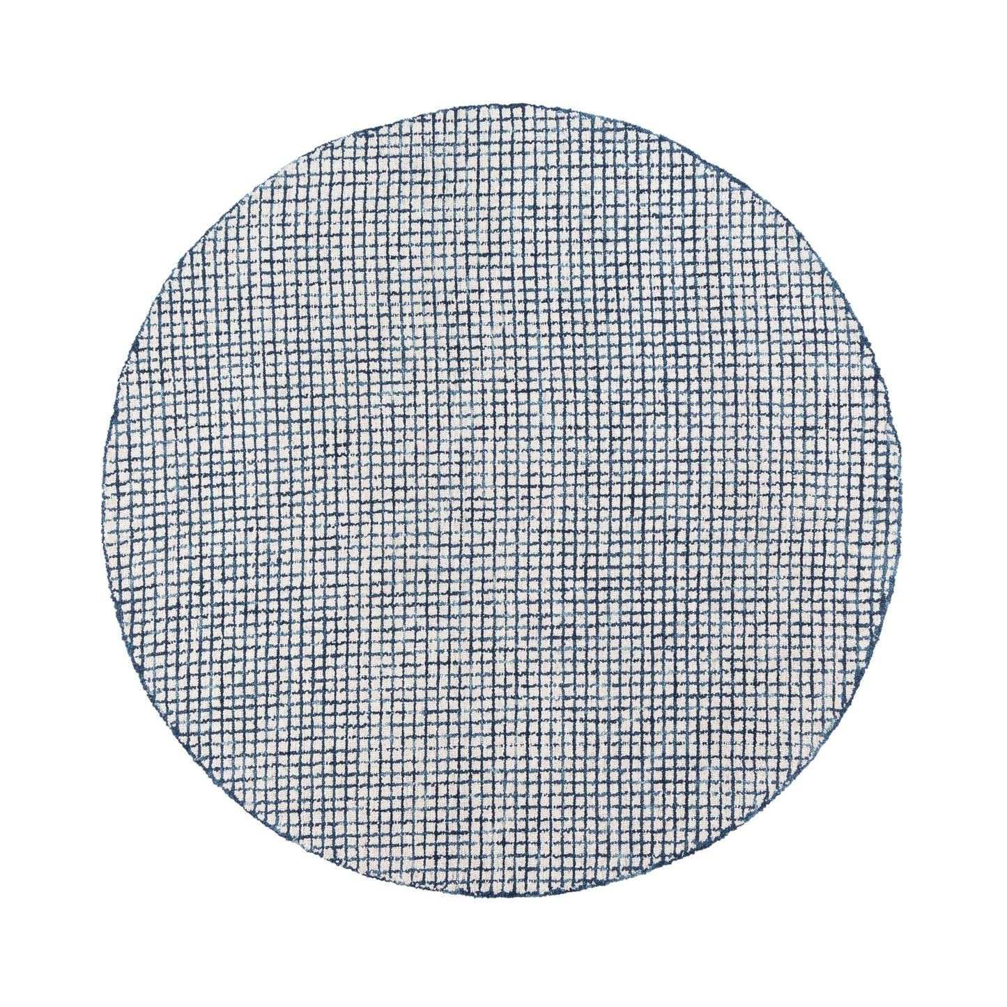 Criss Cross-81295 Contemporary Hand-Tufted Navy/Ivory Cotton Indoor Area Rug - LR Home