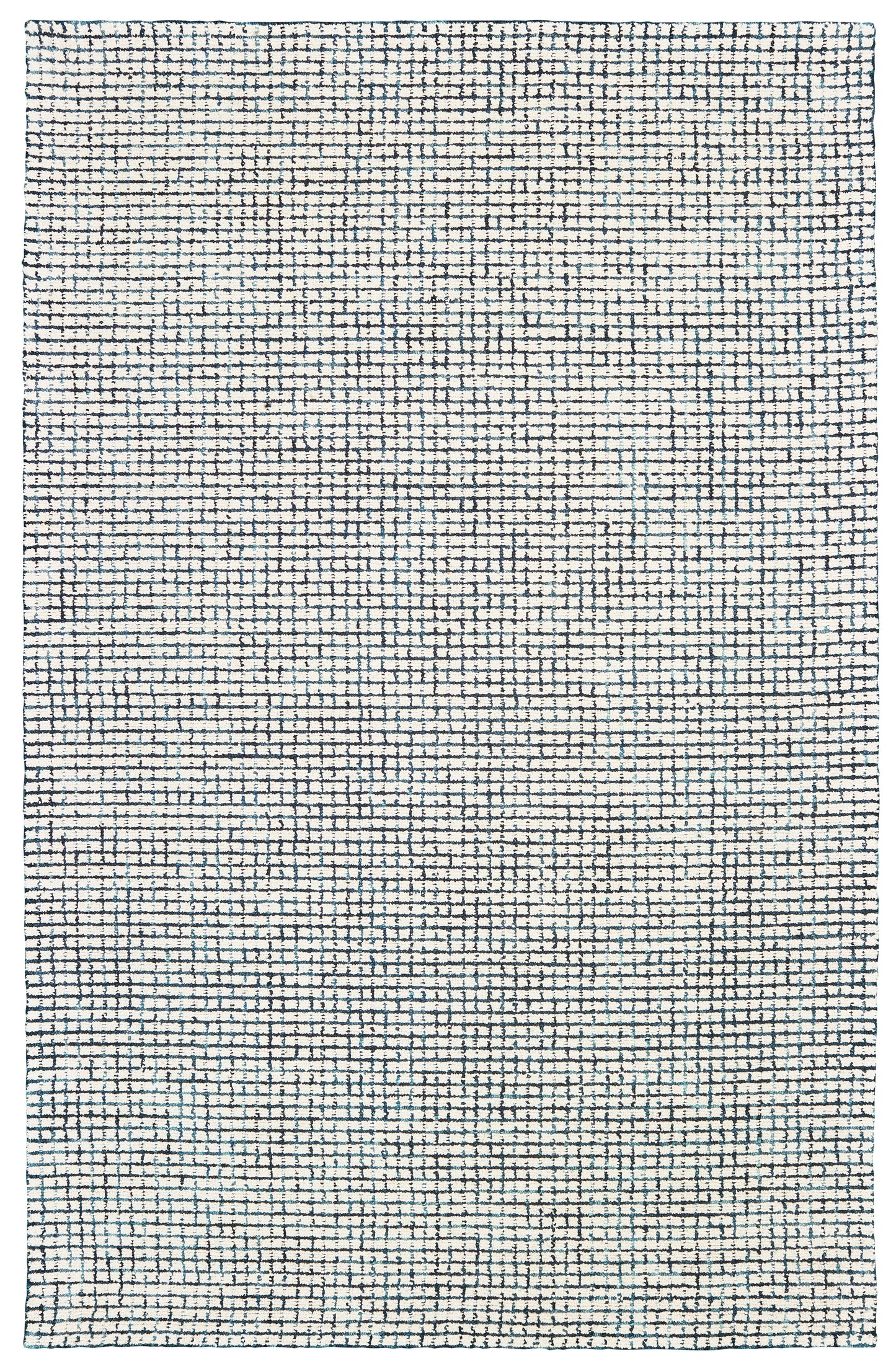 Criss Cross-81295 Contemporary Hand-Tufted Navy/Ivory Cotton Indoor Area Rug - LR Home