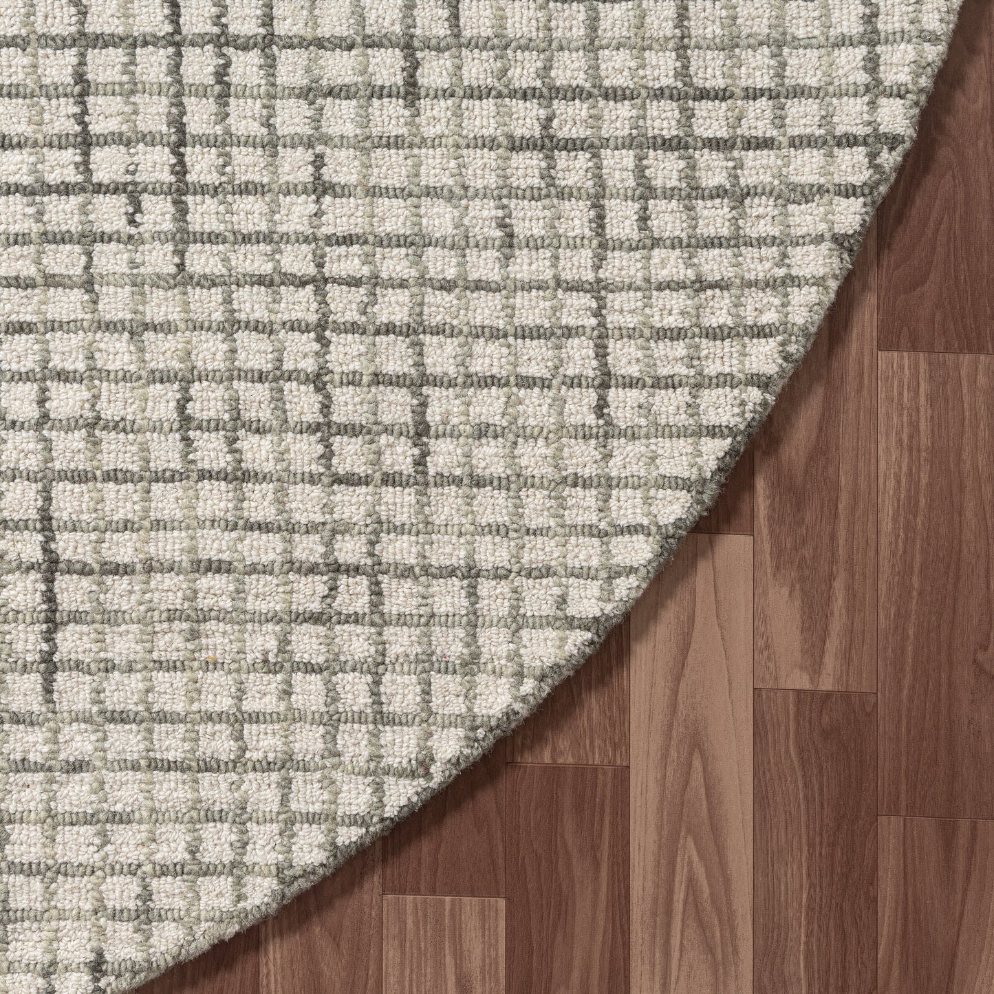 Criss Cross-81296 Contemporary Hand-Tufted Gray/Ivory Cotton Indoor Area Rug - LR Home
