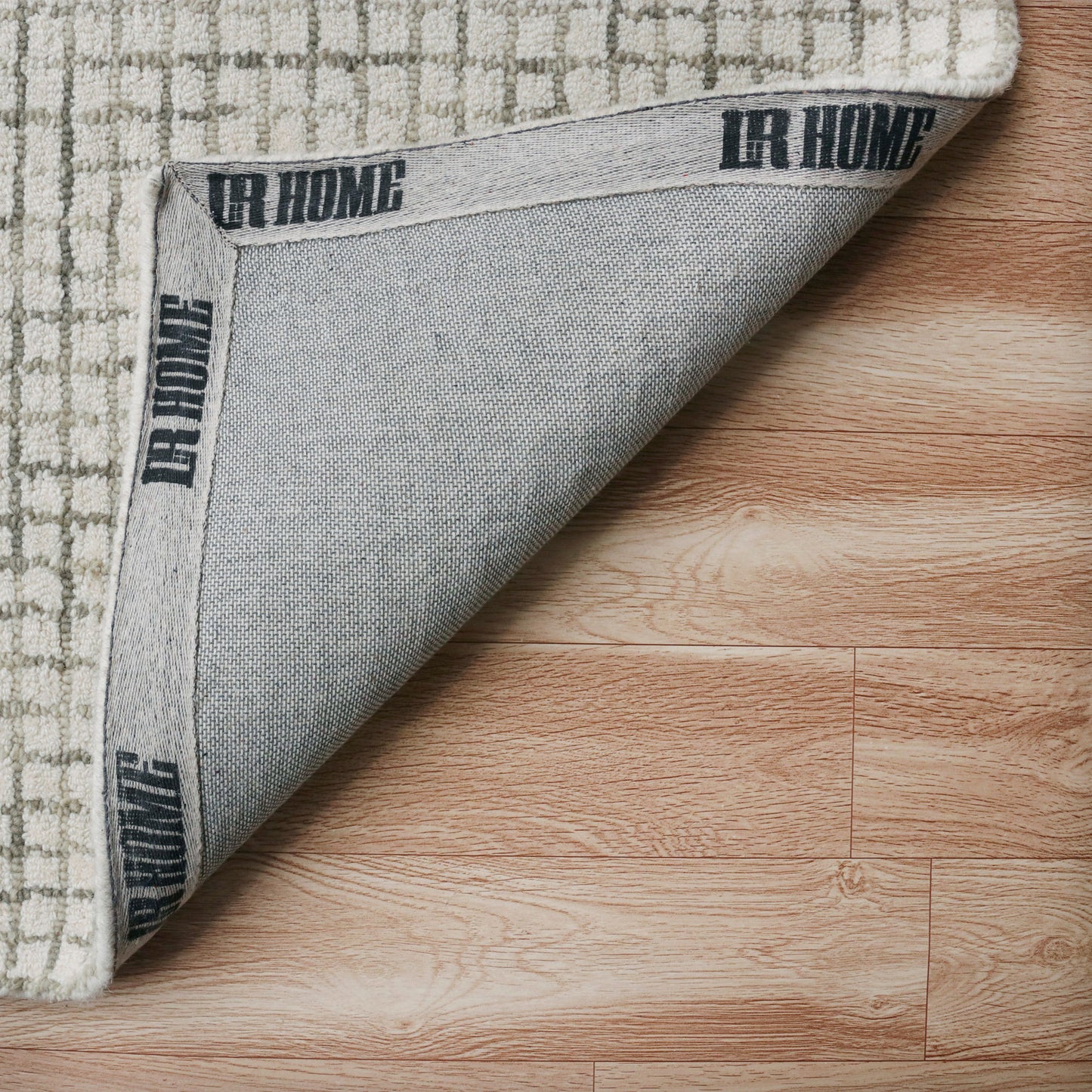 Criss Cross-81296 Contemporary Hand-Tufted Gray/Ivory Cotton Indoor Area Rug - LR Home