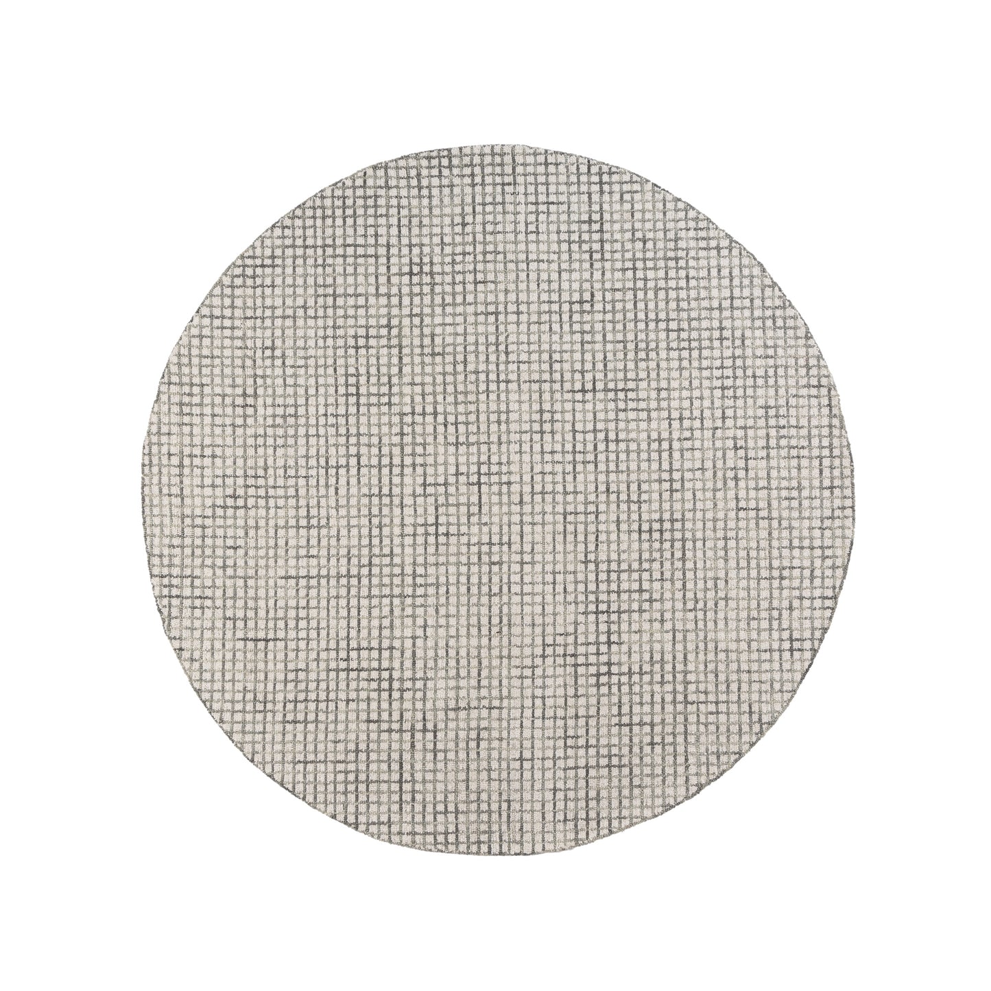 Criss Cross-81296 Contemporary Hand-Tufted Gray/Ivory Cotton Indoor Area Rug - LR Home