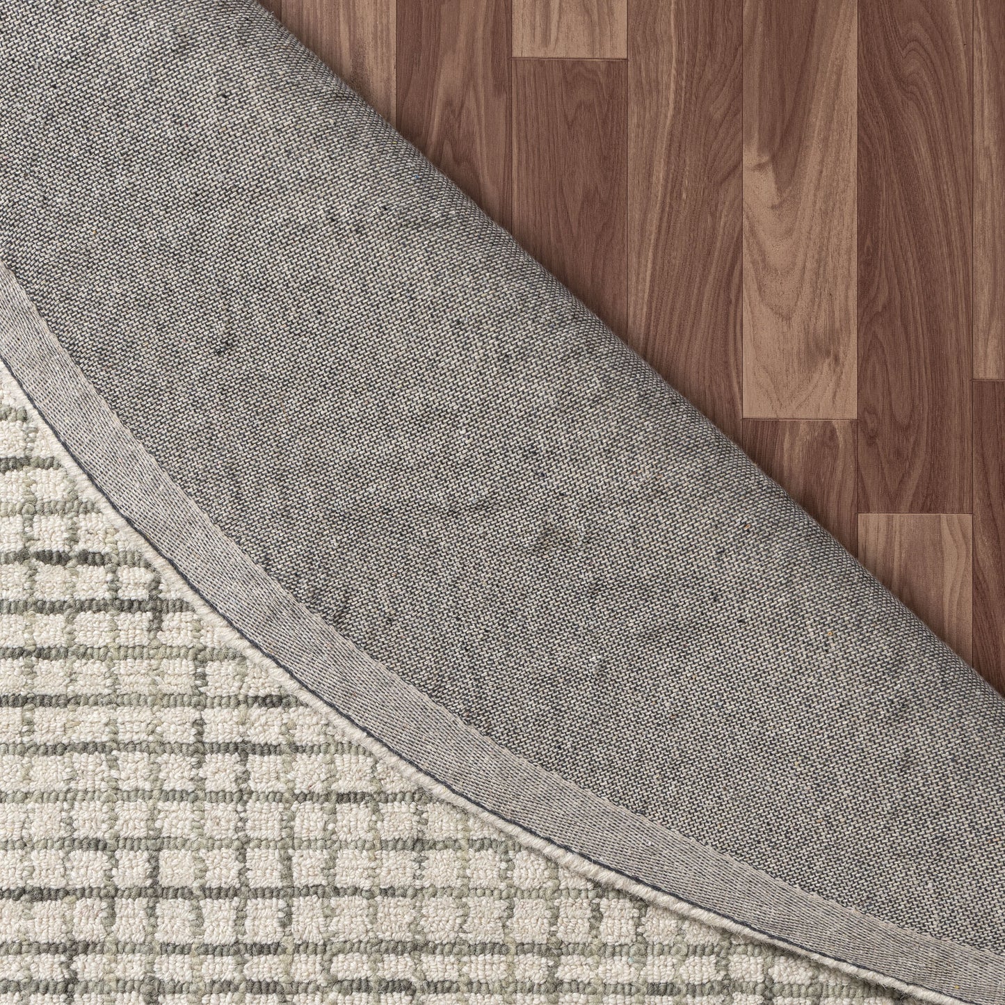 Criss Cross-81296 Contemporary Hand-Tufted Gray/Ivory Cotton Indoor Area Rug - LR Home