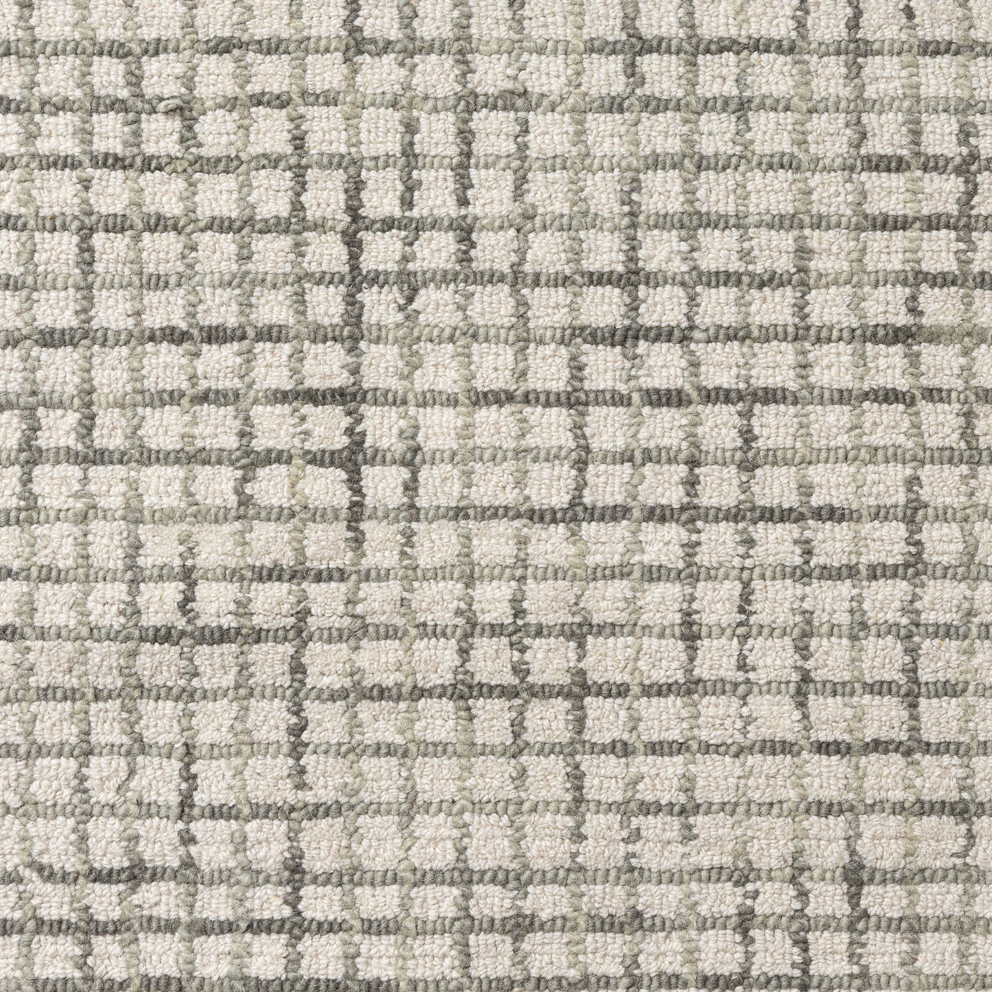 Criss Cross-81296 Contemporary Hand-Tufted Gray/Ivory Cotton Indoor Area Rug - LR Home
