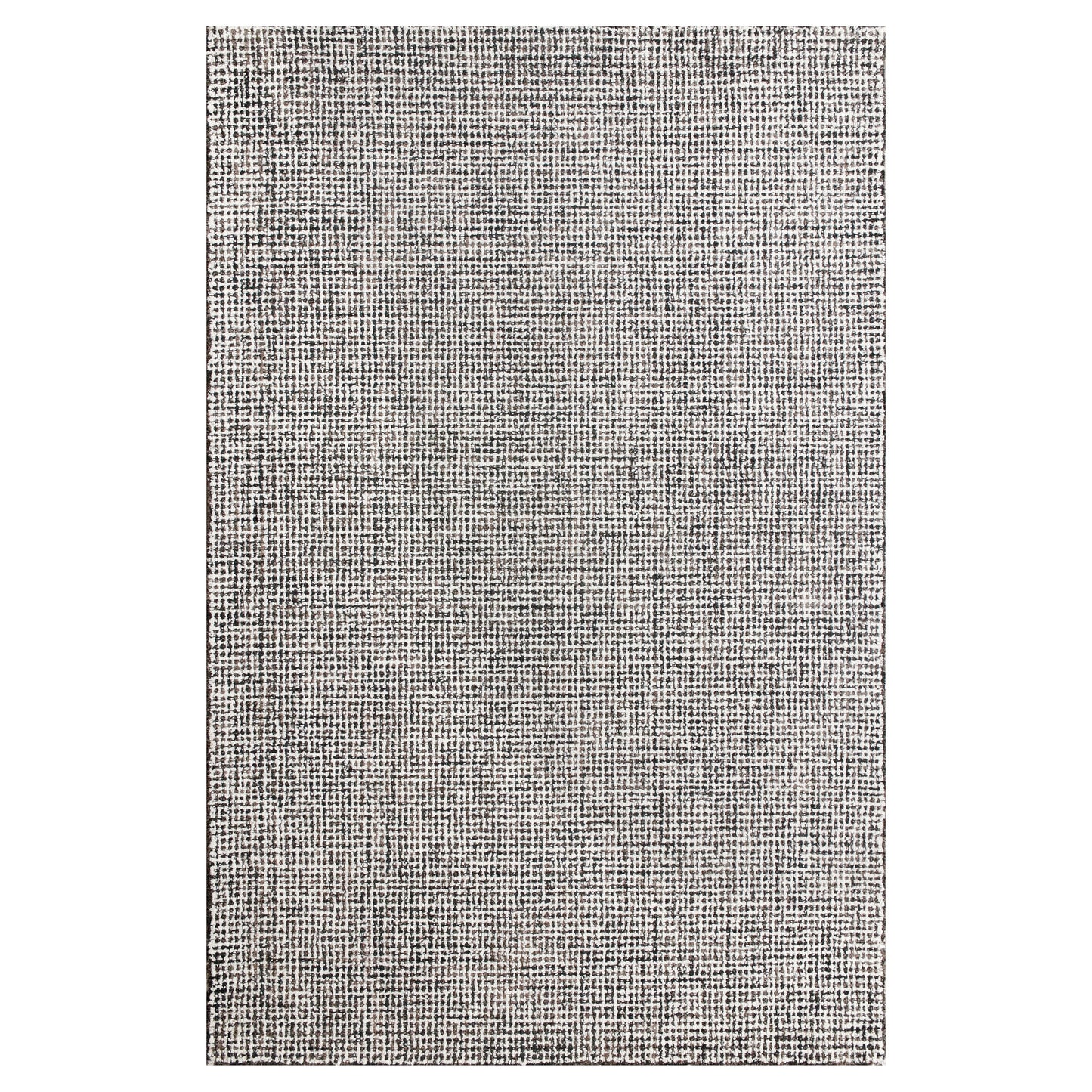 Criss Cross-81297 Contemporary Hand-Tufted Gray/White Cotton Indoor Area Rug - LR Home