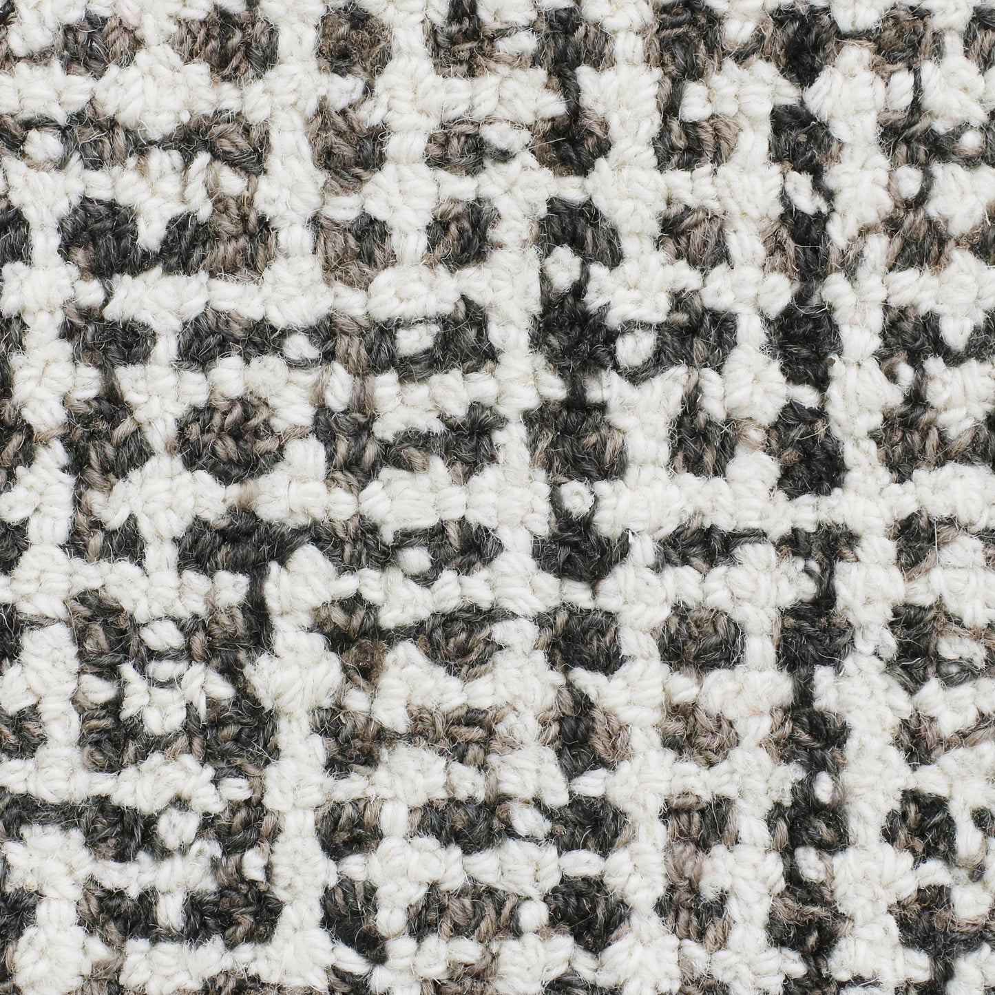Criss Cross-81297 Contemporary Hand-Tufted Gray/White Cotton Indoor Area Rug - LR Home