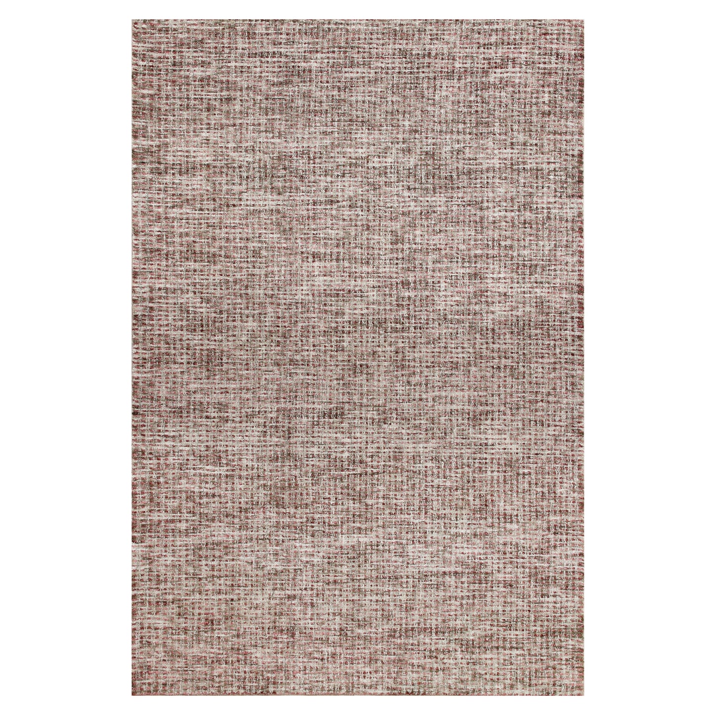 Criss Cross-81300 Contemporary Hand-Tufted Brown/Red Cotton Indoor Area Rug - LR Home