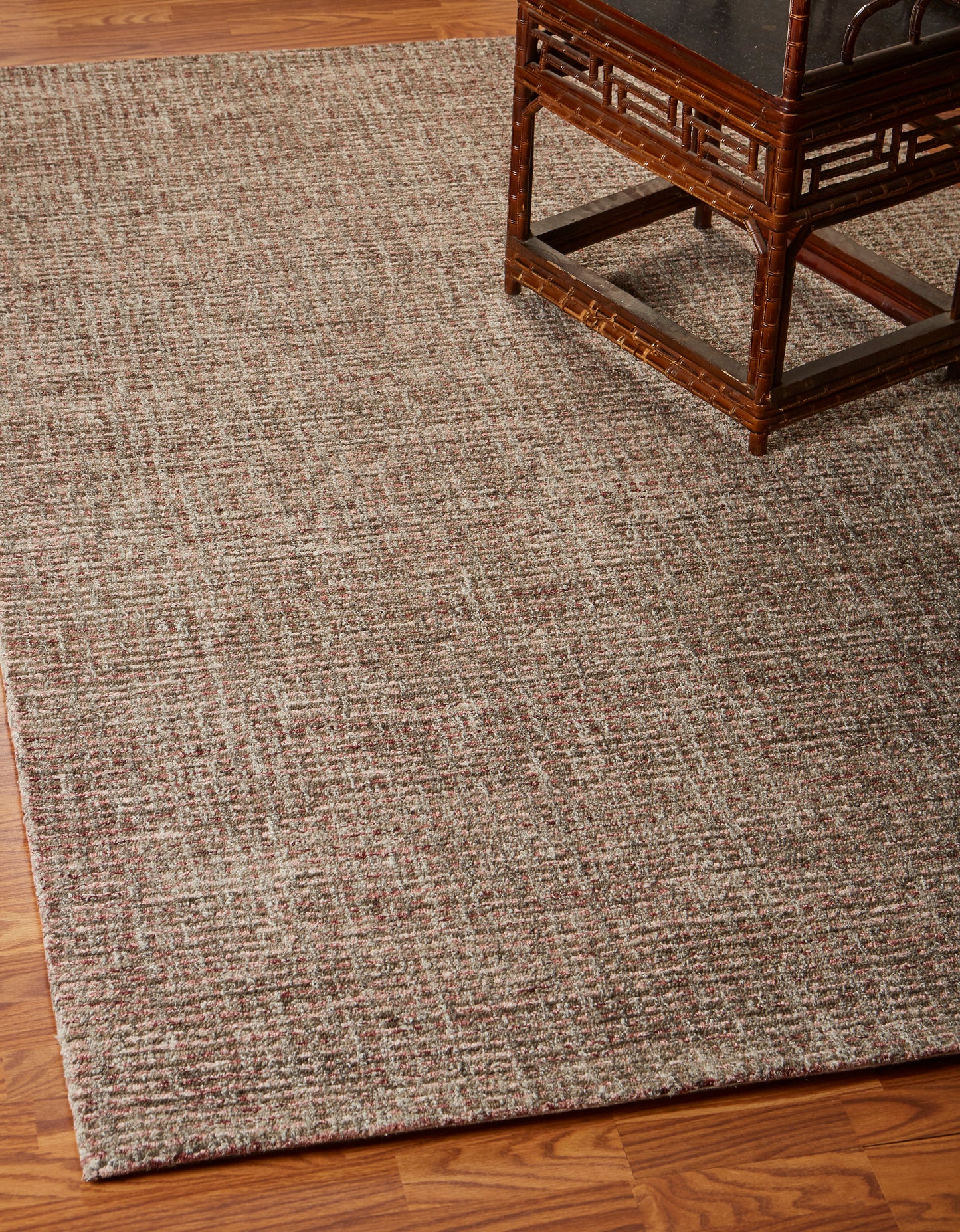 Criss Cross-81300 Contemporary Hand-Tufted Brown/Red Cotton Indoor Area Rug - LR Home