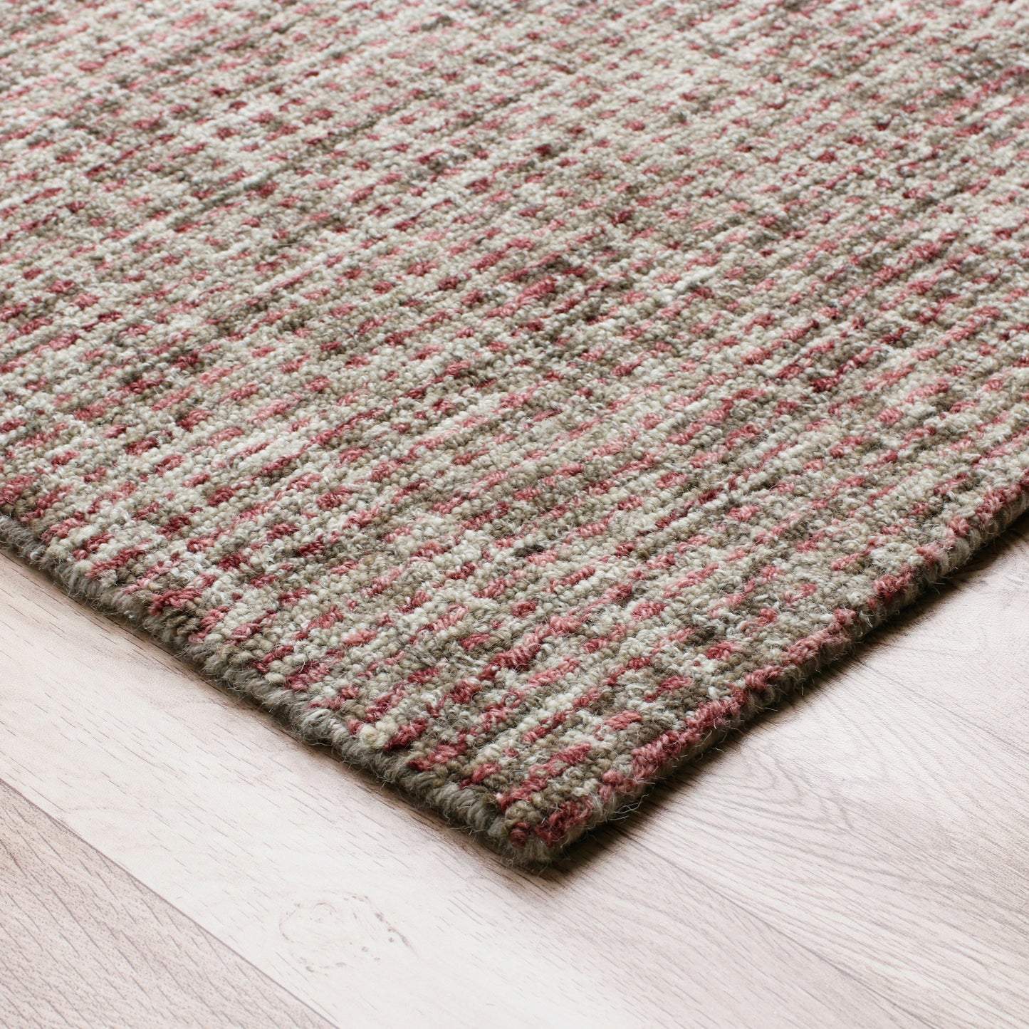 Criss Cross-81300 Contemporary Hand-Tufted Brown/Red Cotton Indoor Area Rug - LR Home